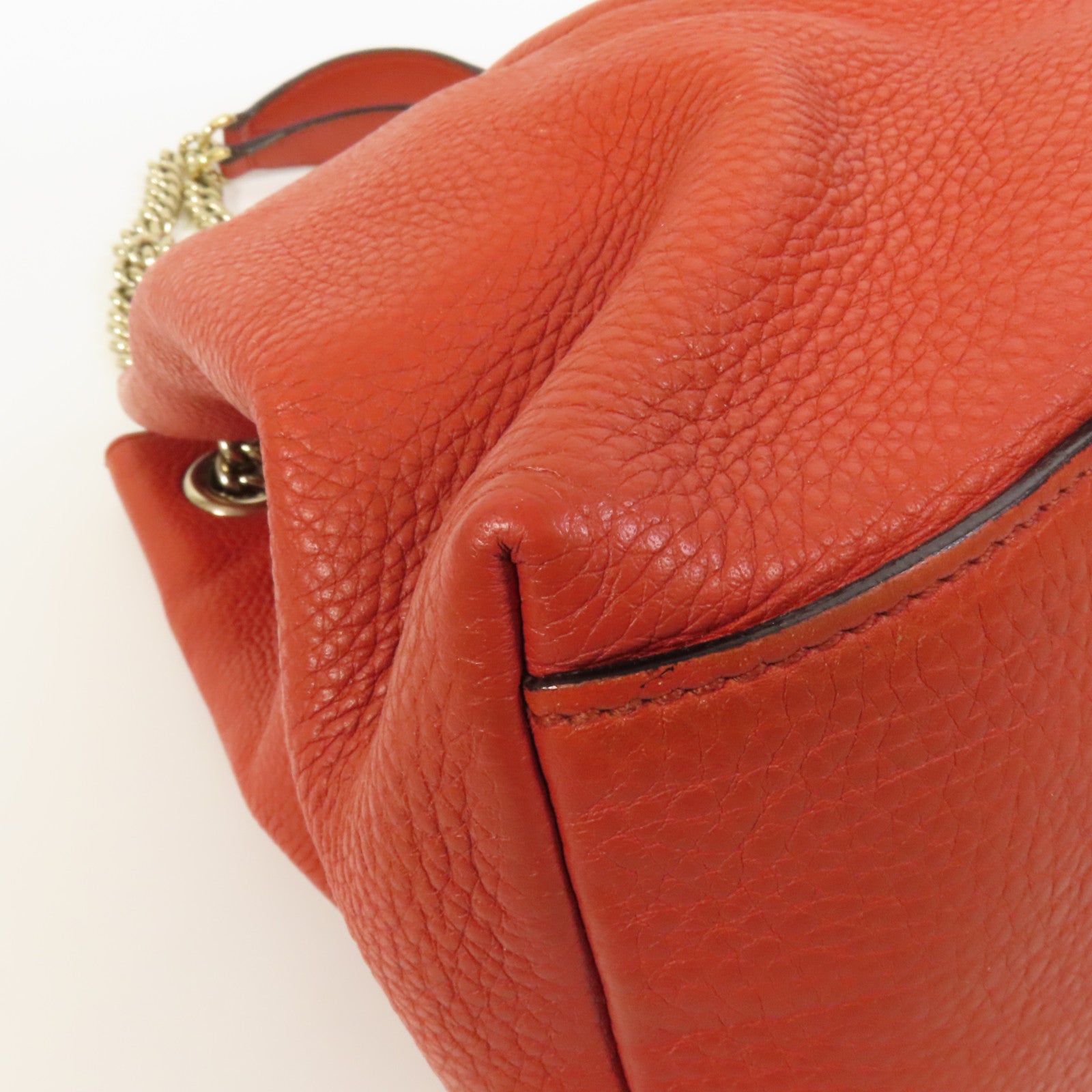 GUCCI 牛皮皮革Soho Pebbled金扣肩背袋