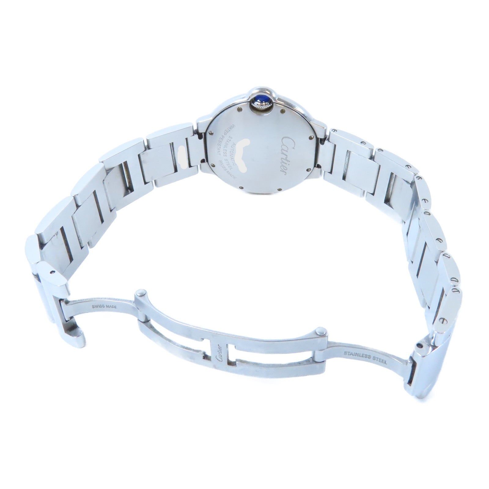 CARTIER Ballon Blue不鏽鋼手錶自動機芯銀色