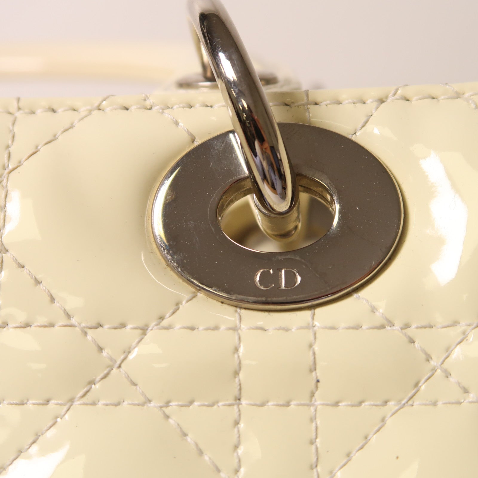 Dior 漆皮皮革Lady Dior Shoulder手挽肩背兩用袋