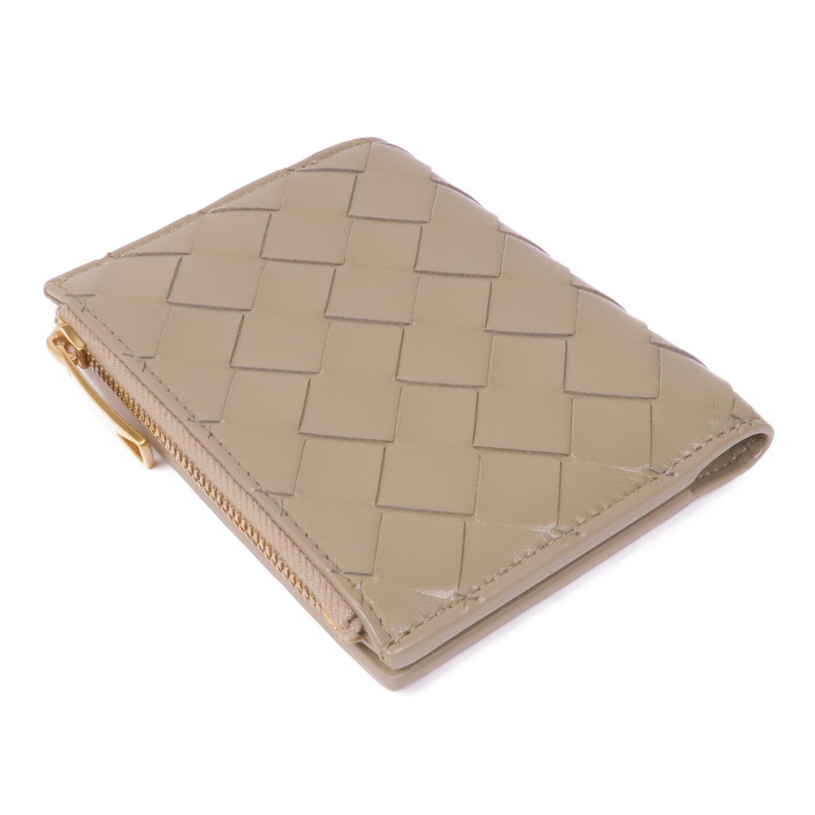 BOTTEGA VENETA 織紋皮革Bi-Fold Wallet金扣錢包