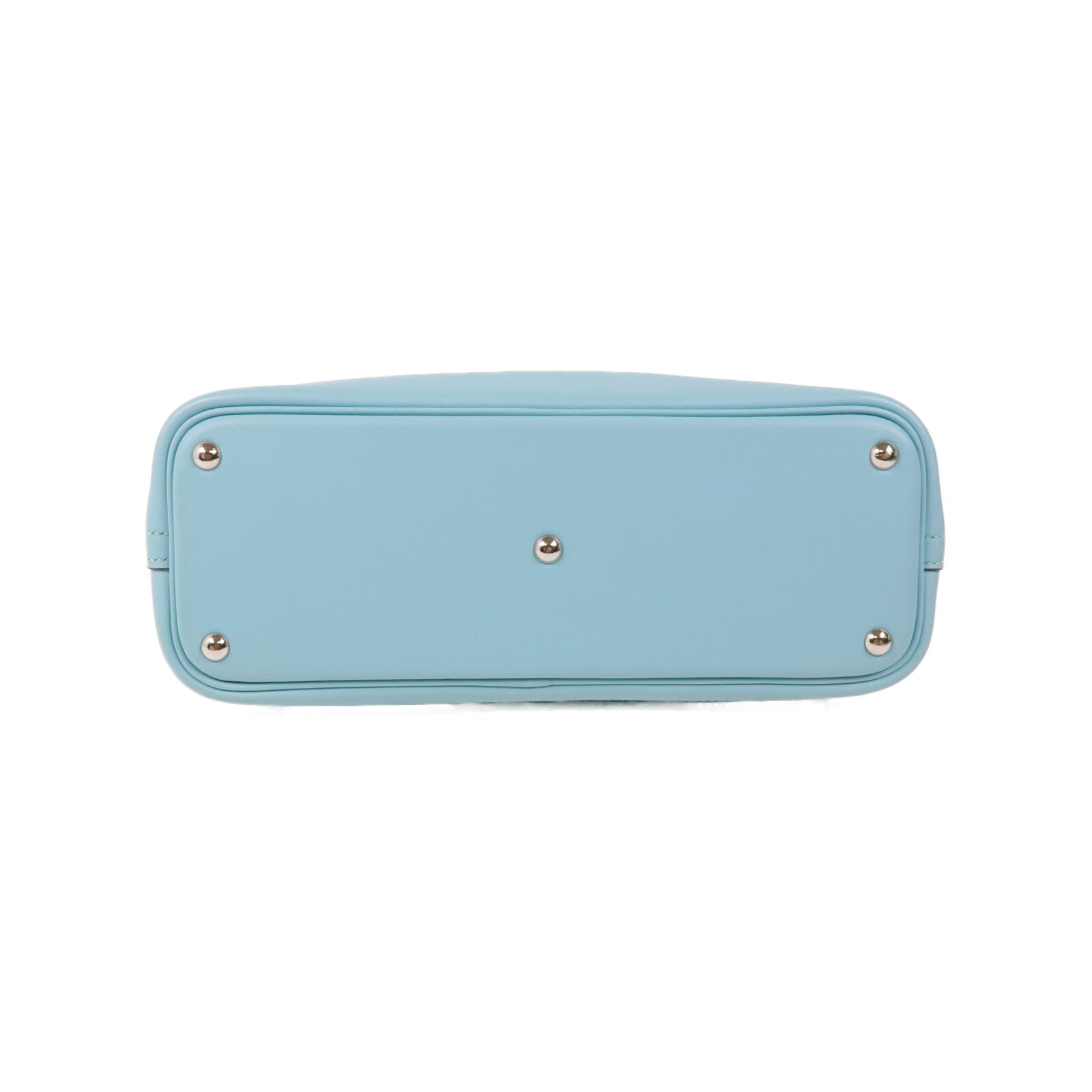 HERMES Swift皮革Bolide 27銀扣手挽肩背兩用袋Bleu Atoll