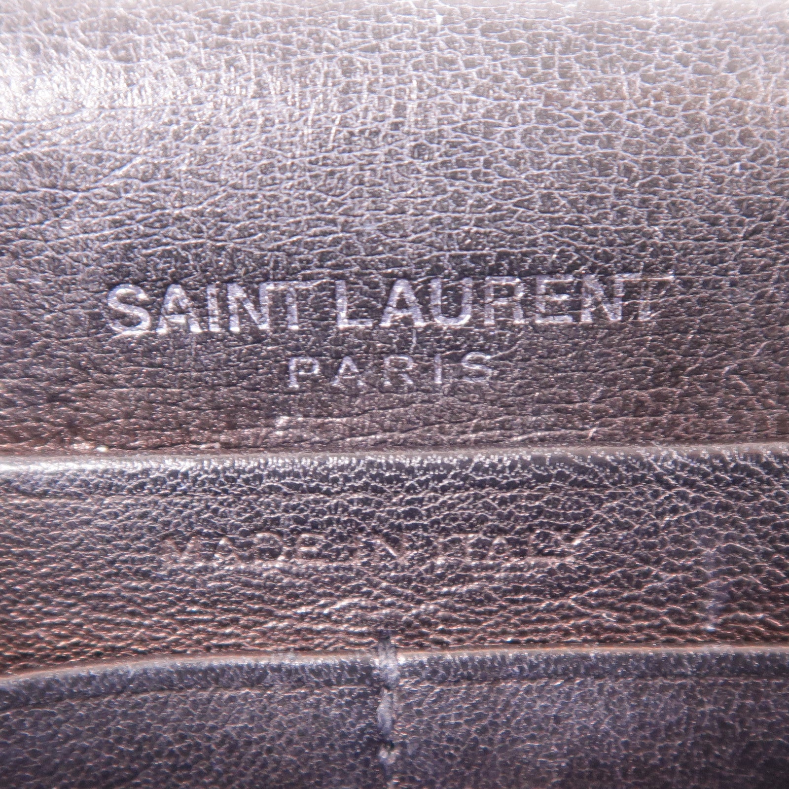 YVES SAINT LAURENT 牛皮皮革Kate銀扣鏈帶肩背袋