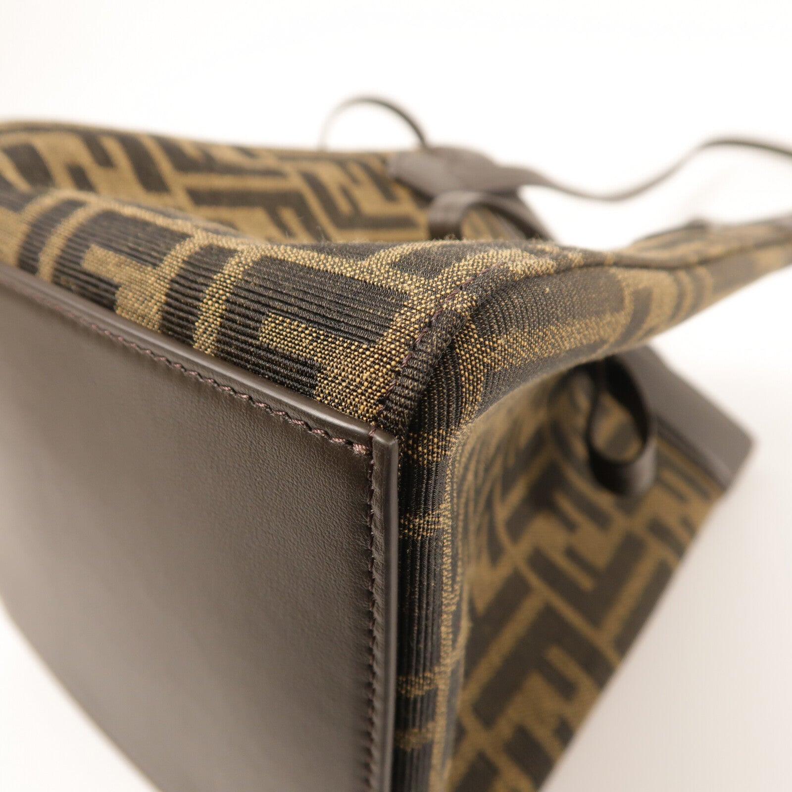 FENDI 帆布Origami Mini FF金扣肩背袋