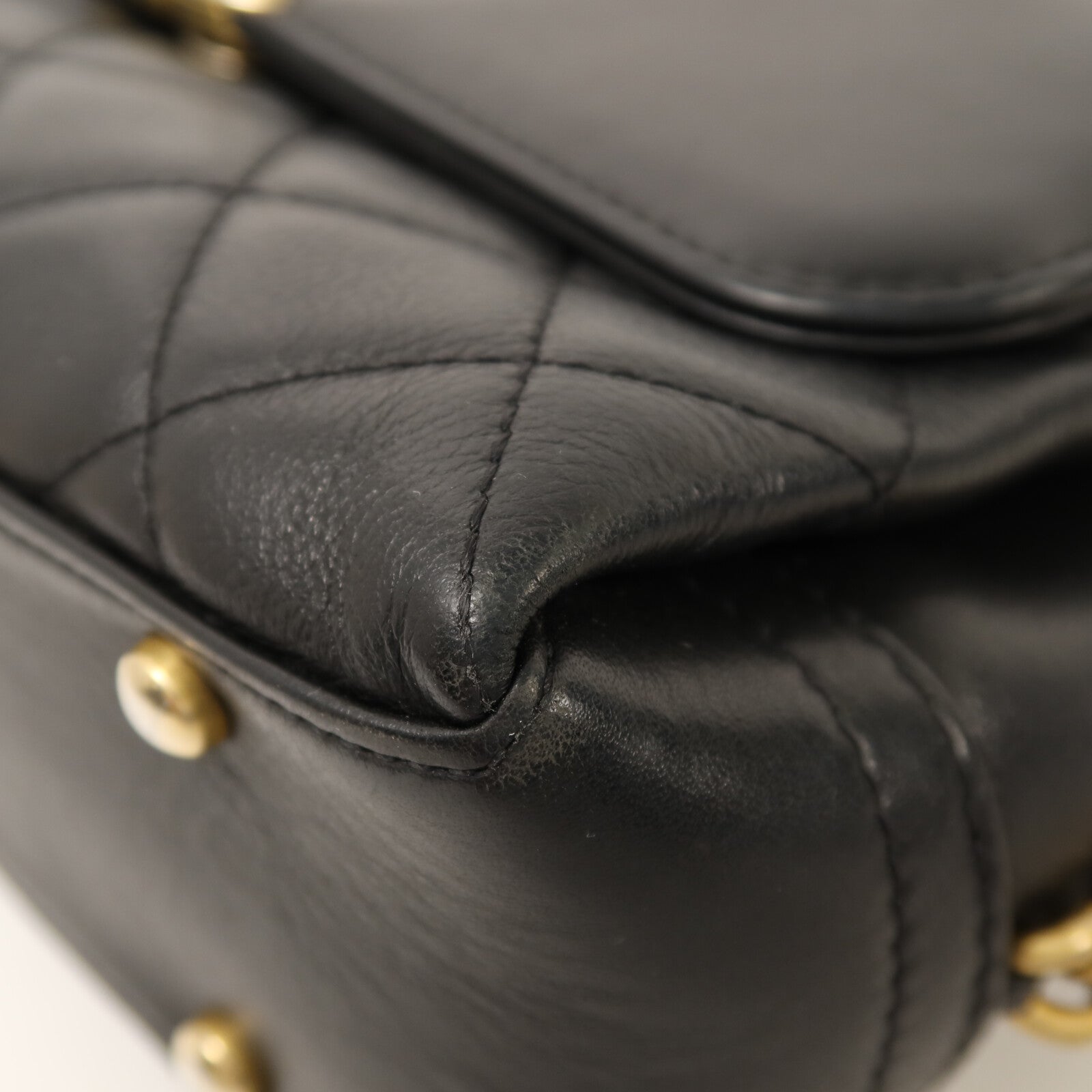 CHANEL 羊皮皮革Chain Shoulder金扣鏈帶肩背袋
