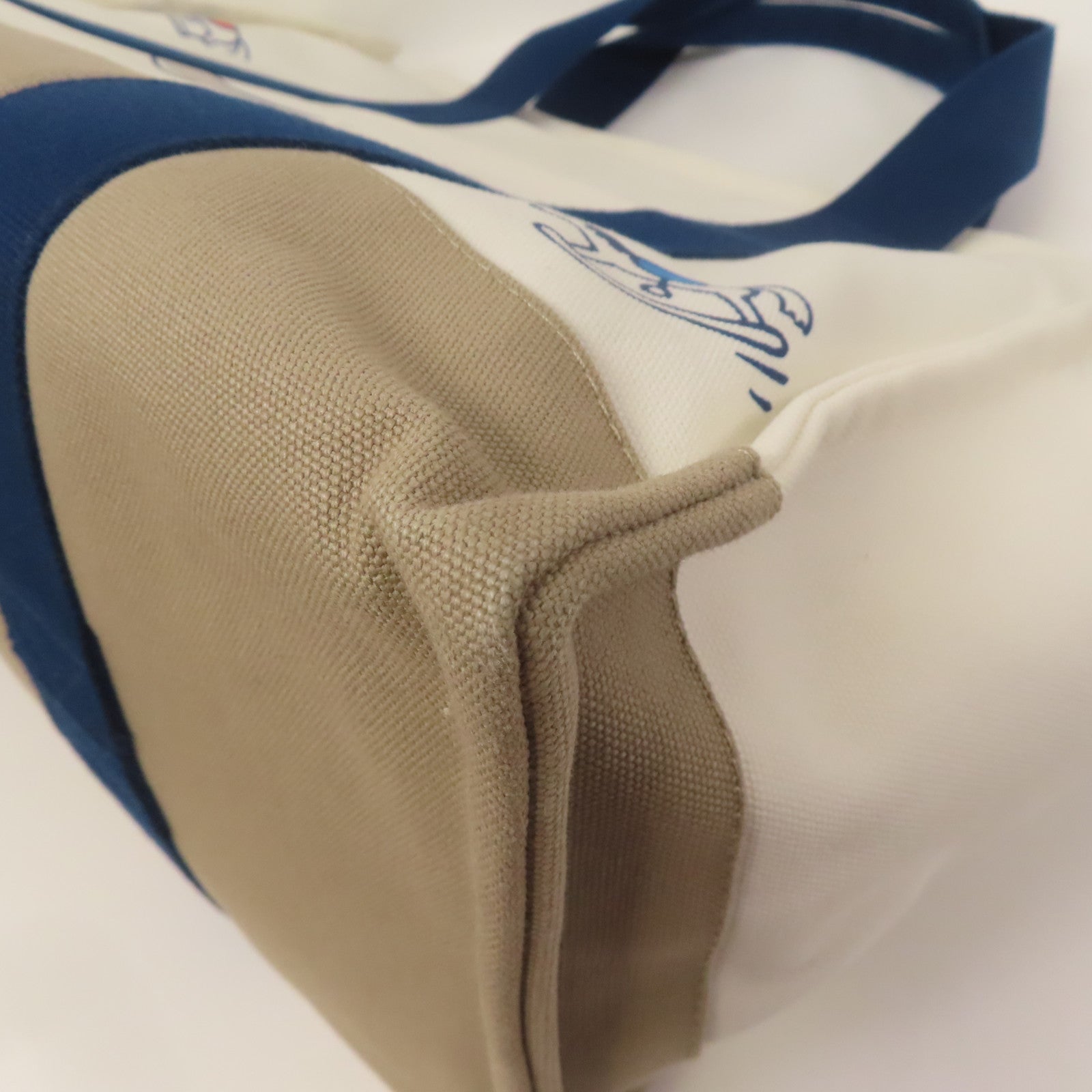HERMES PHW Adada Tote Bag Canvas White