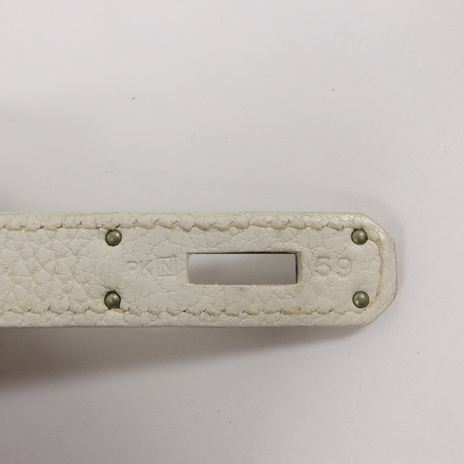 HERMES Clemence皮革Birkin 30手挽袋White