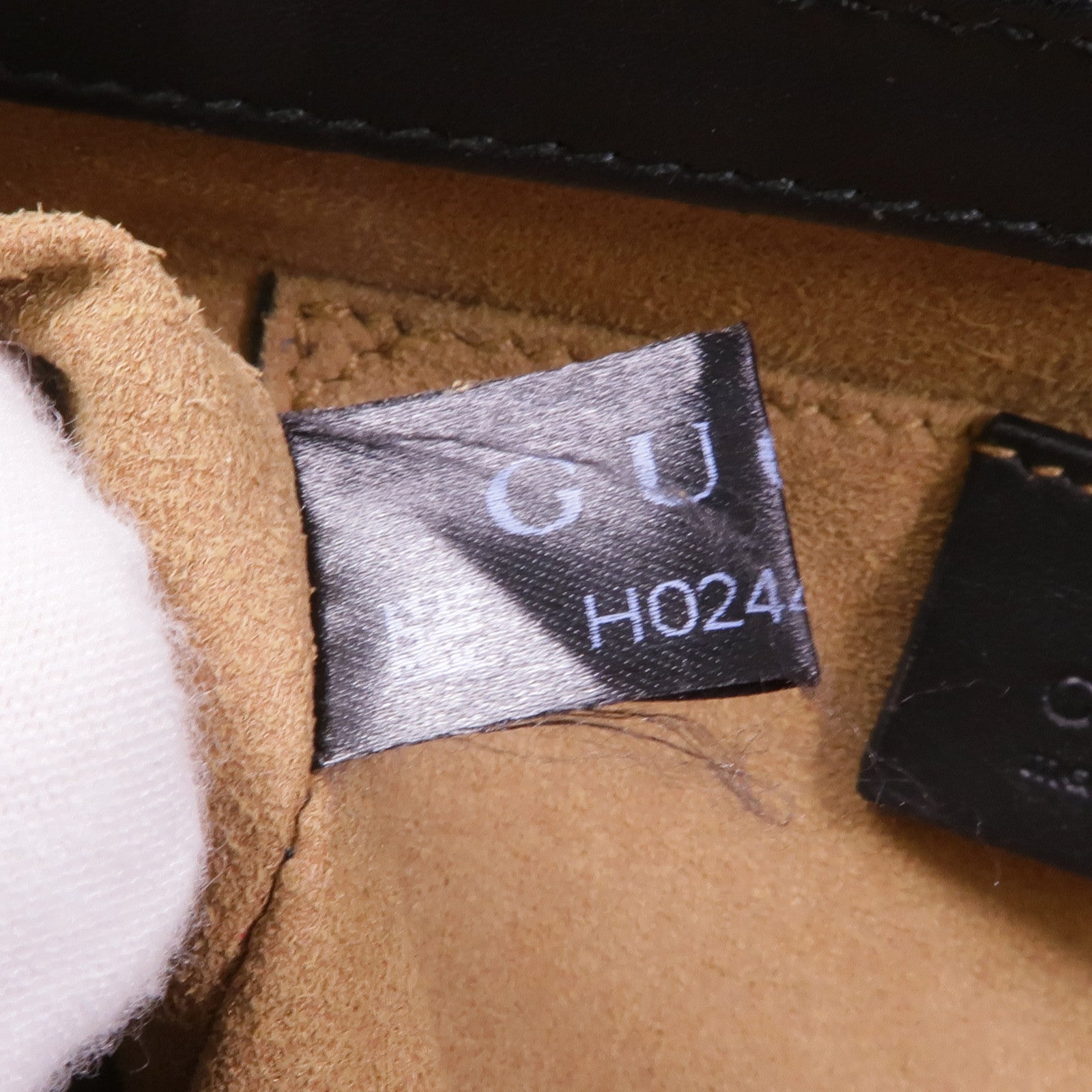 GUCCI 塗層帆布/皮革Padlock Small金扣鏈帶肩背袋