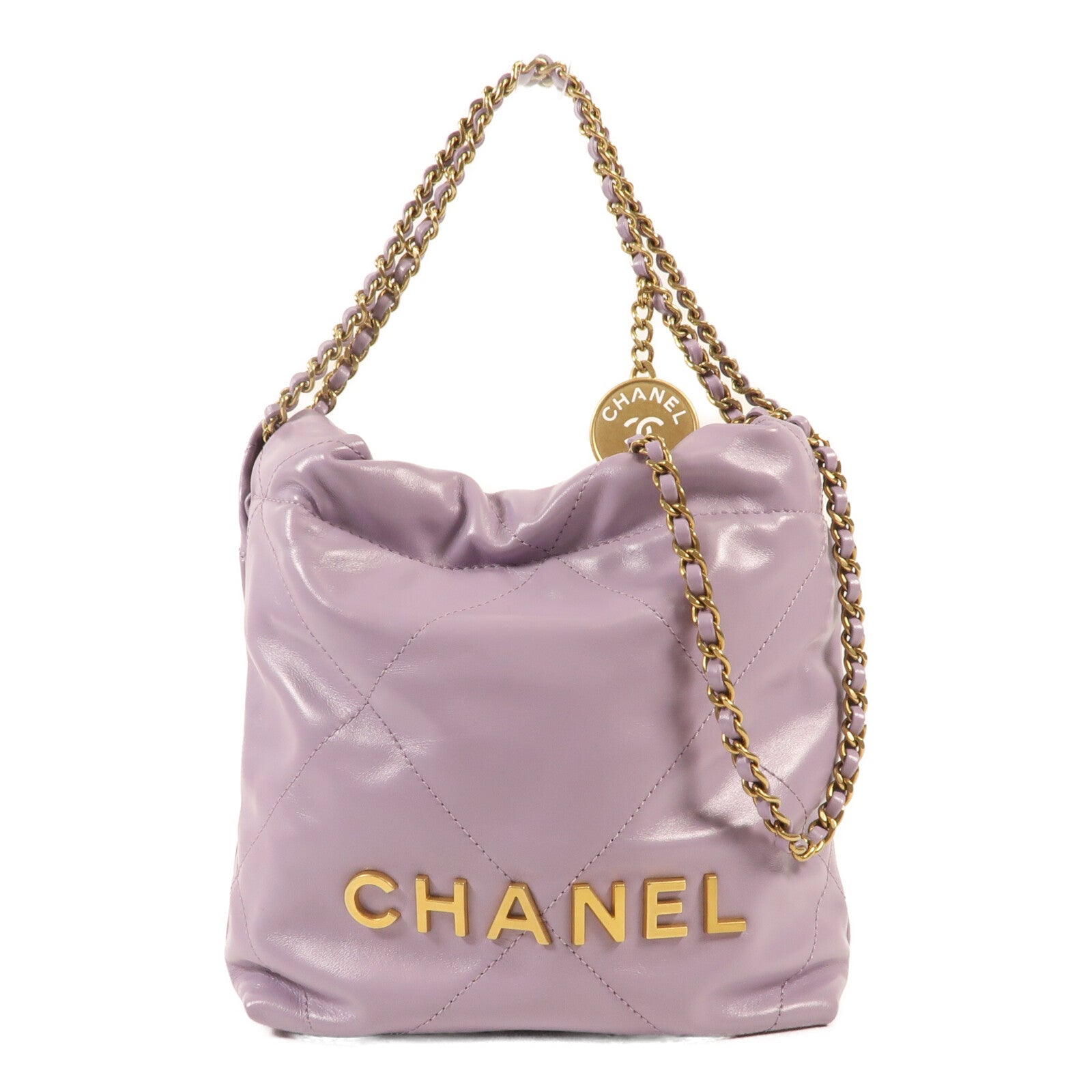 CHANEL 牛皮皮革Chanel 22 Mini鏈帶肩背袋
