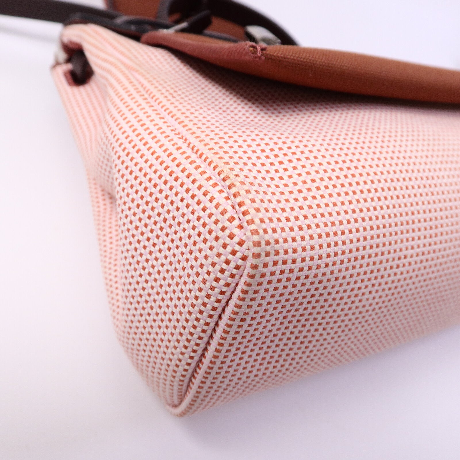 HERMES 帆布Herbag 31手挽肩背兩用袋Rouge Sellier