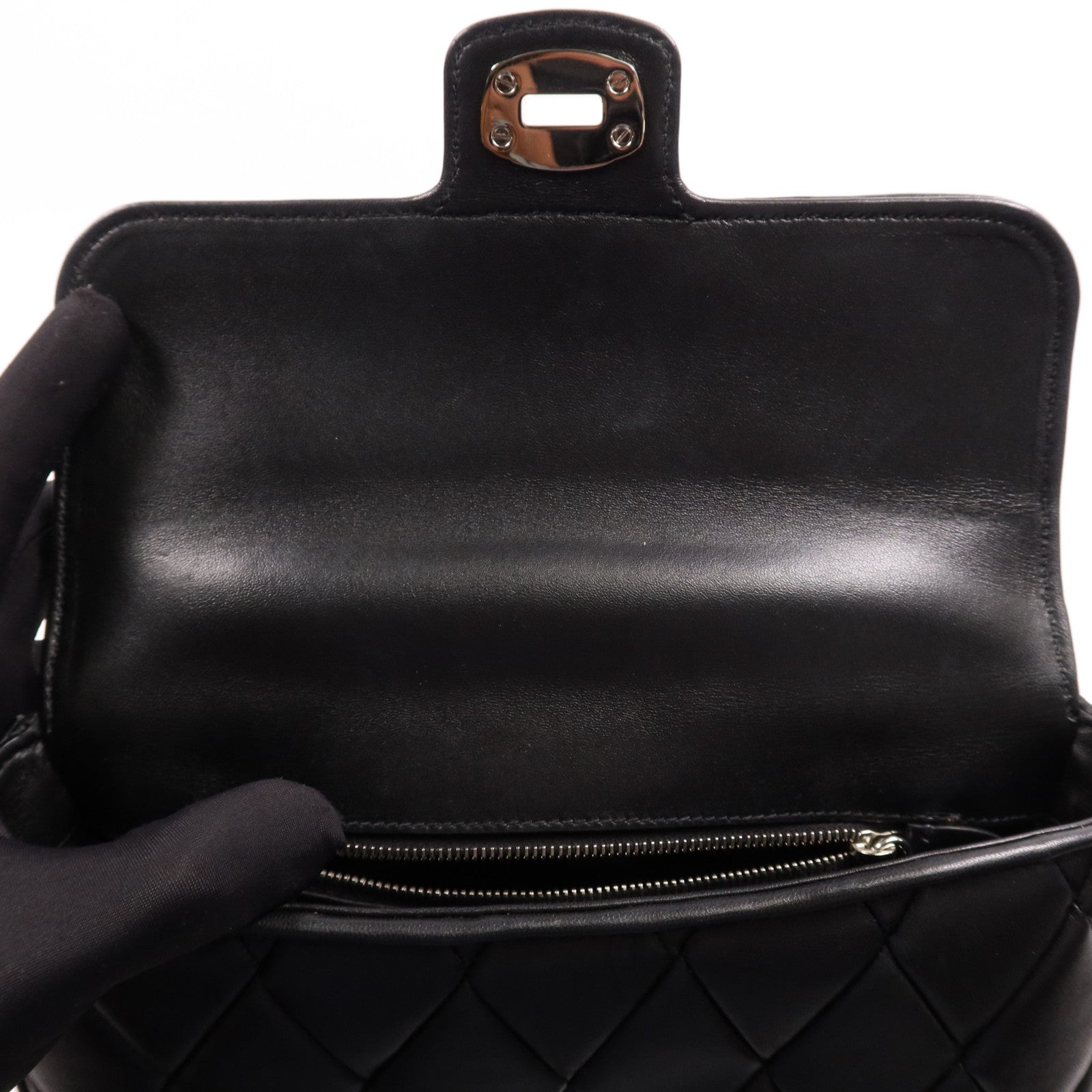 Miu Miu 羊皮皮革Chain Shoulder銀扣鏈帶肩背袋