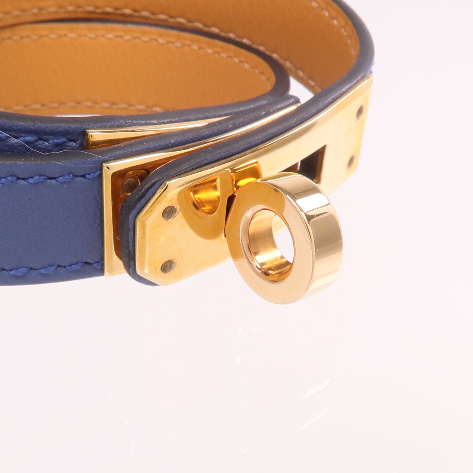 HERMES 【激減優惠】Swift皮革Kelly Double Tour Bracelet金扣手帶