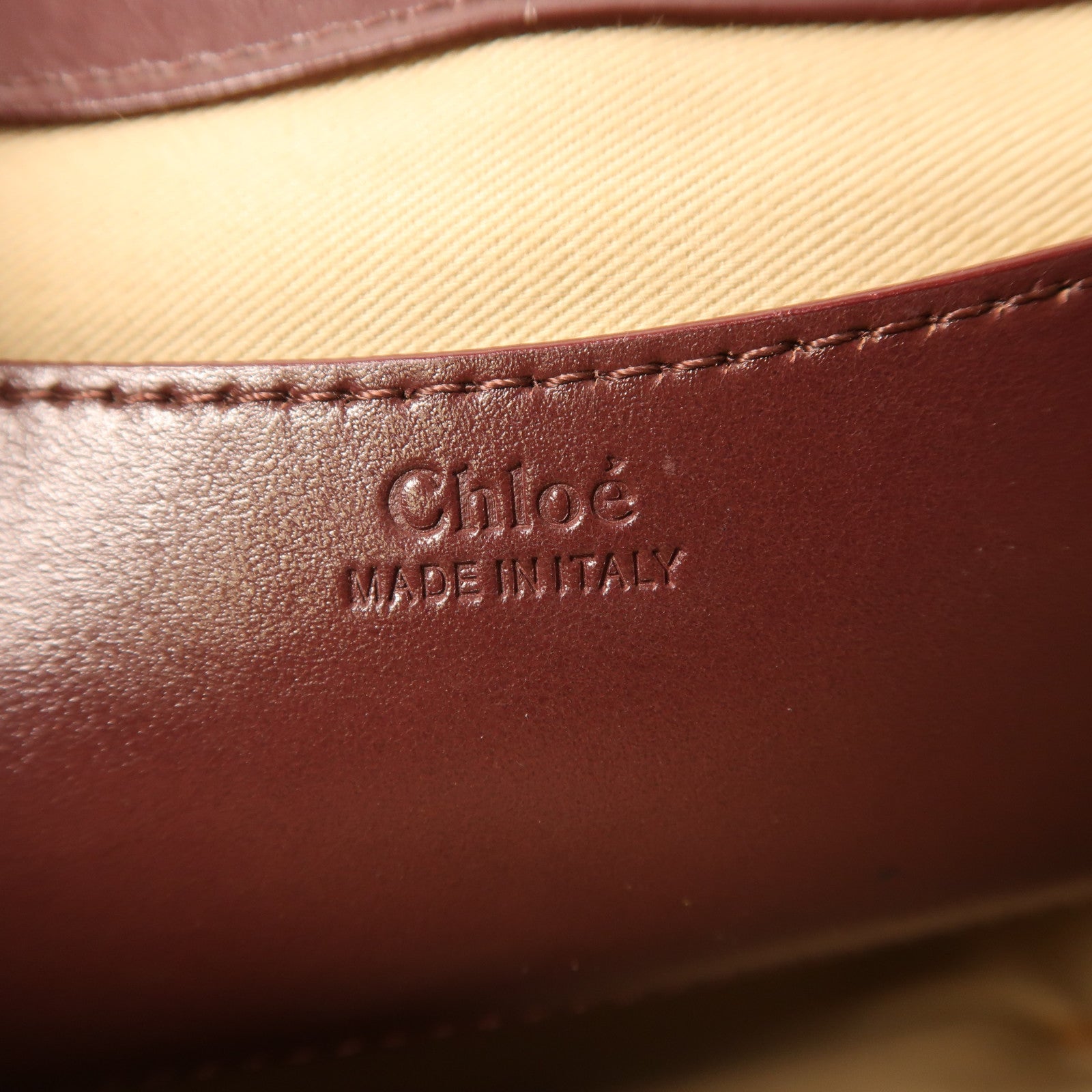 Chloe 牛皮皮革Tess Bag金扣手挽肩背兩用袋