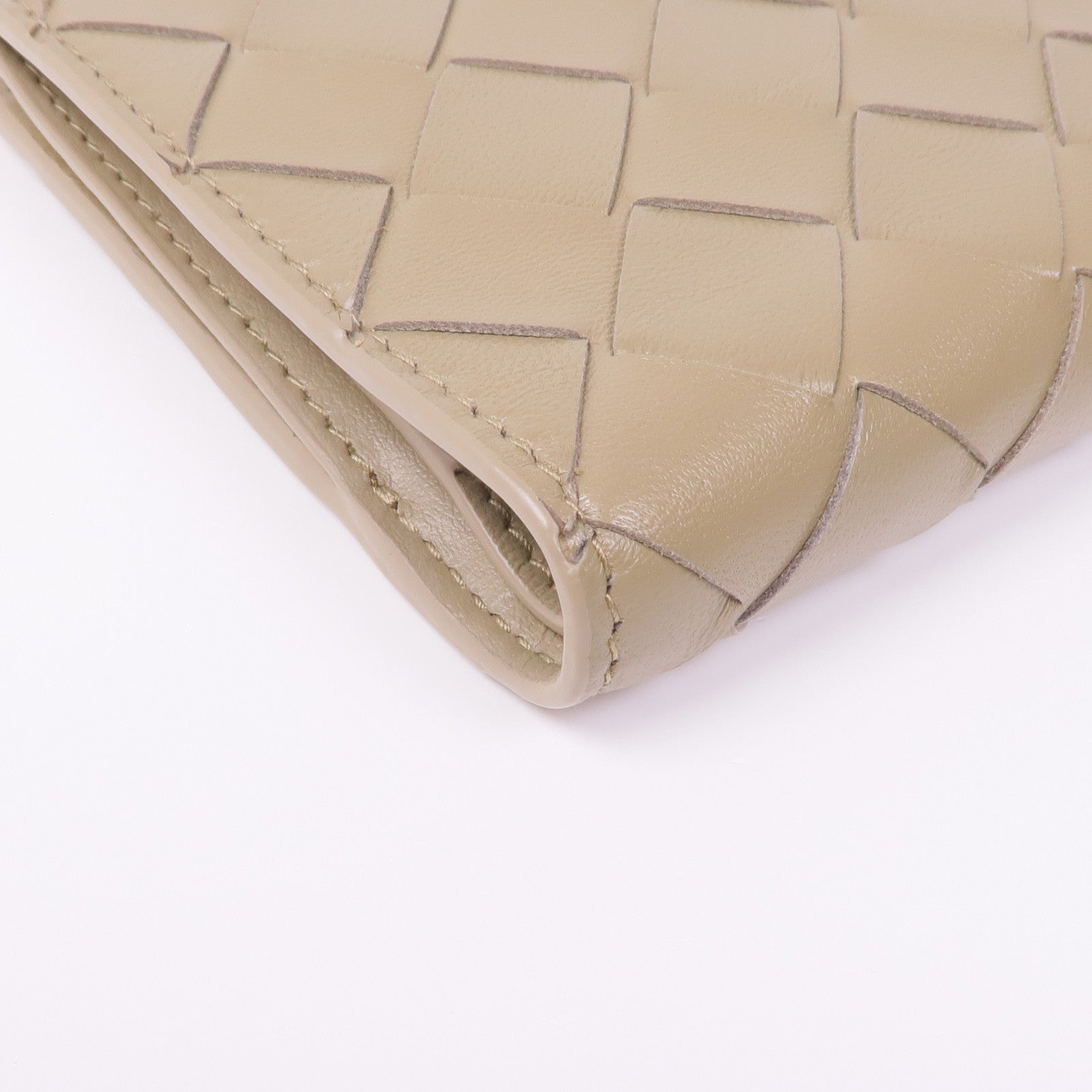 BOTTEGA VENETA 織紋皮革Bi-Fold Wallet金扣錢包