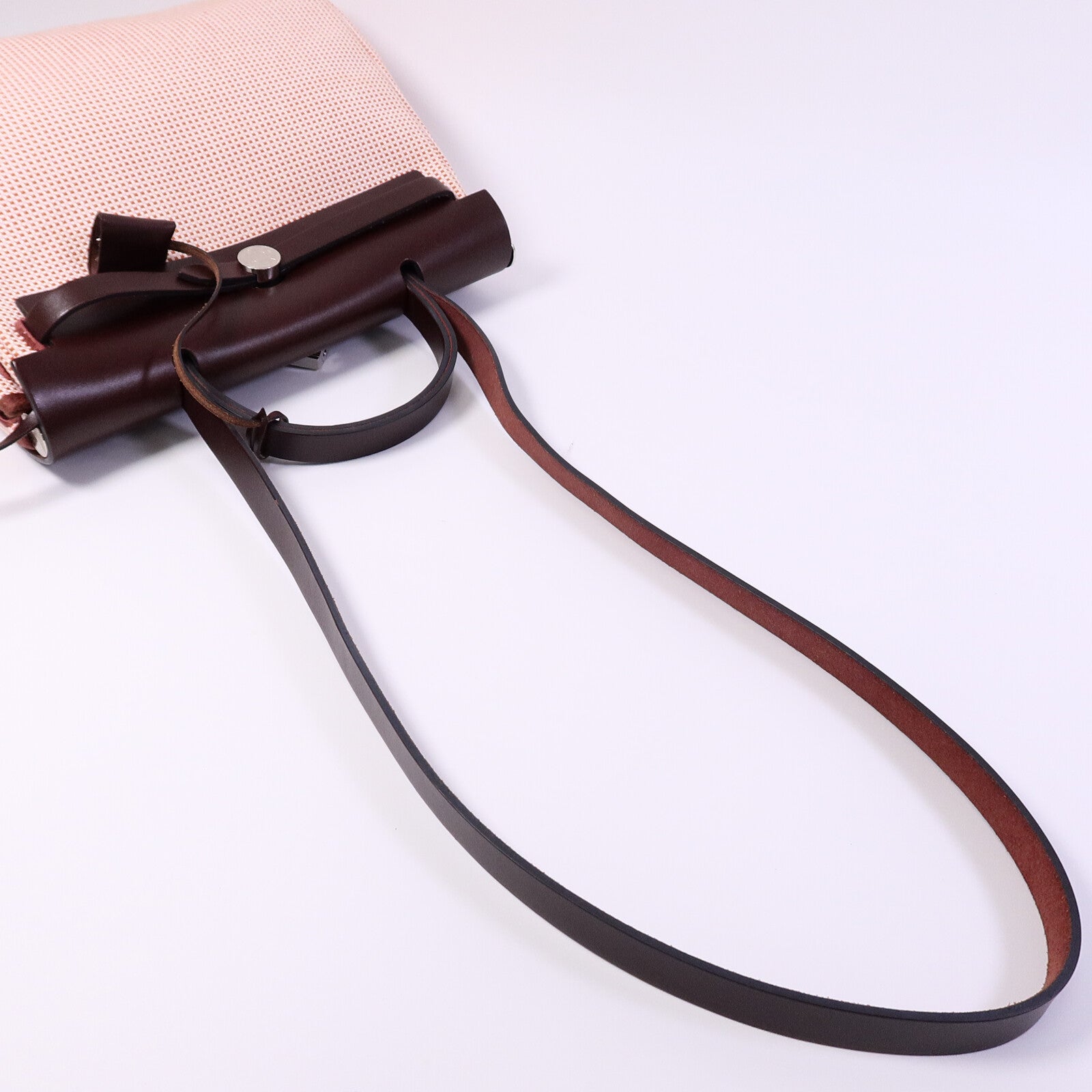 HERMES 帆布Herbag 31手挽肩背兩用袋Rouge Sellier