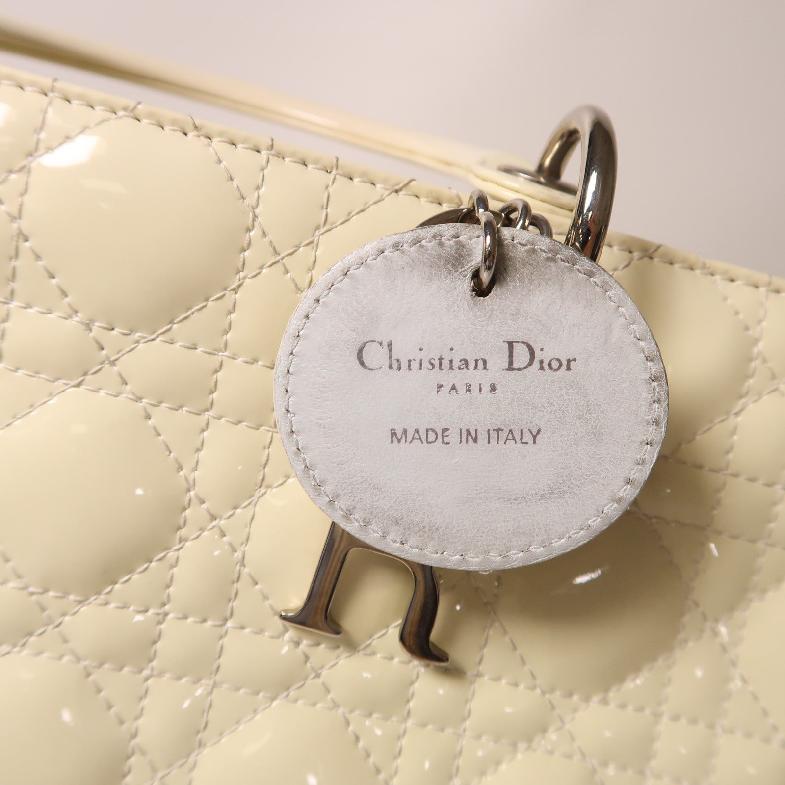 Dior 漆皮皮革Lady Dior Shoulder手挽肩背兩用袋