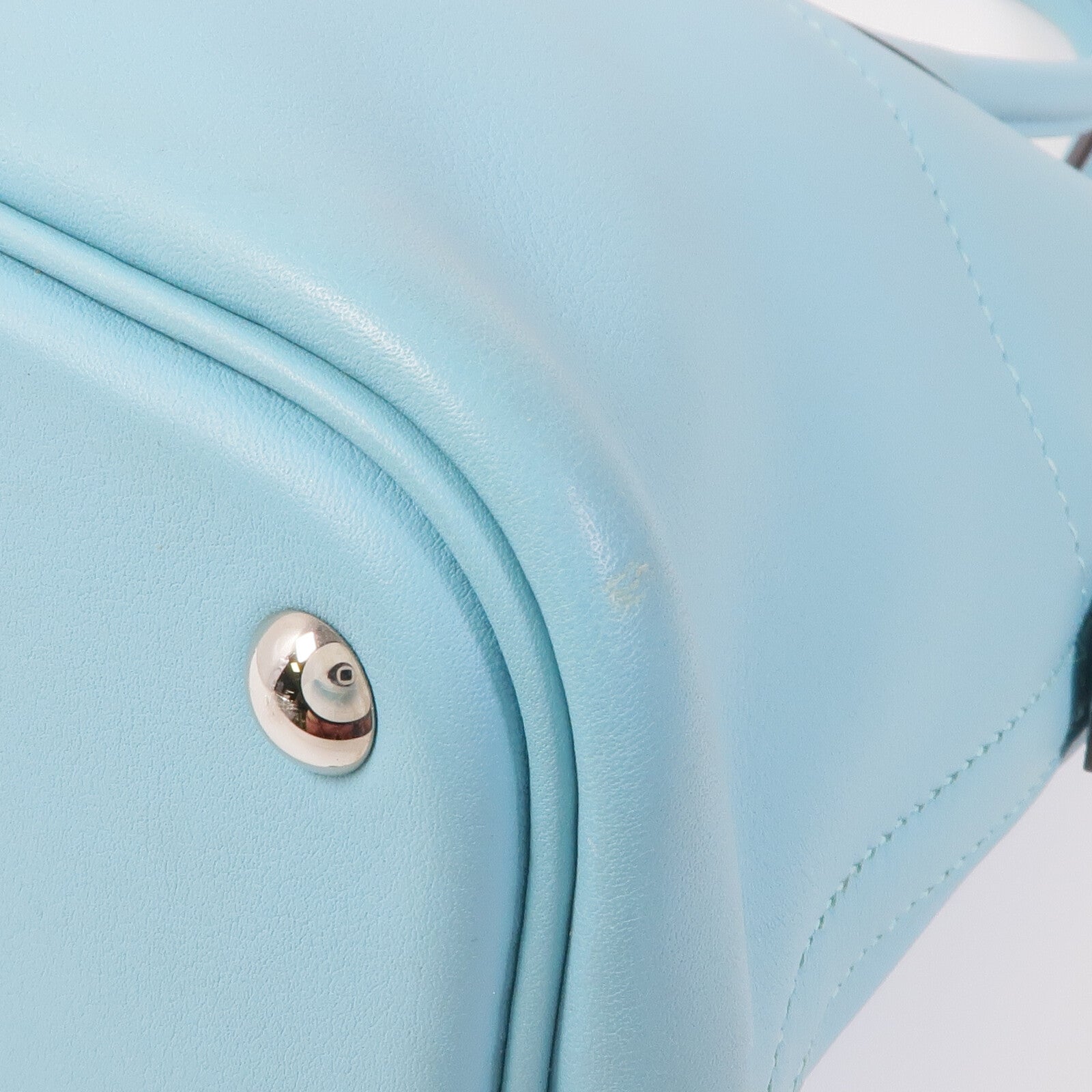 HERMES Swift皮革Bolide 27銀扣手挽肩背兩用袋Bleu Atoll