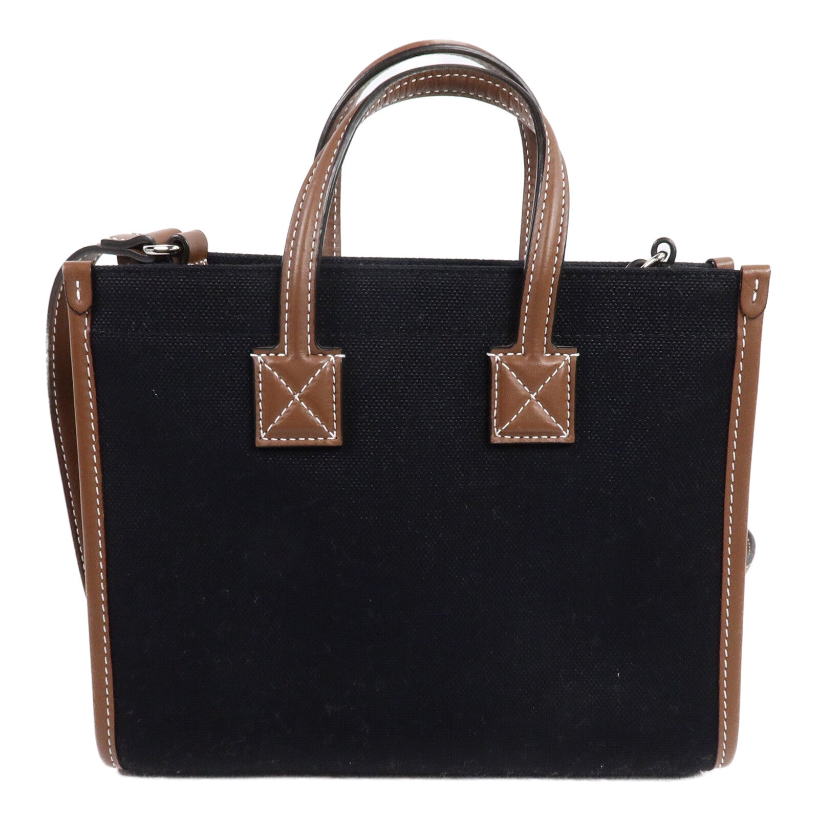 BURBERRY 帆布Mini Freya Tote Bag手挽肩背兩用袋