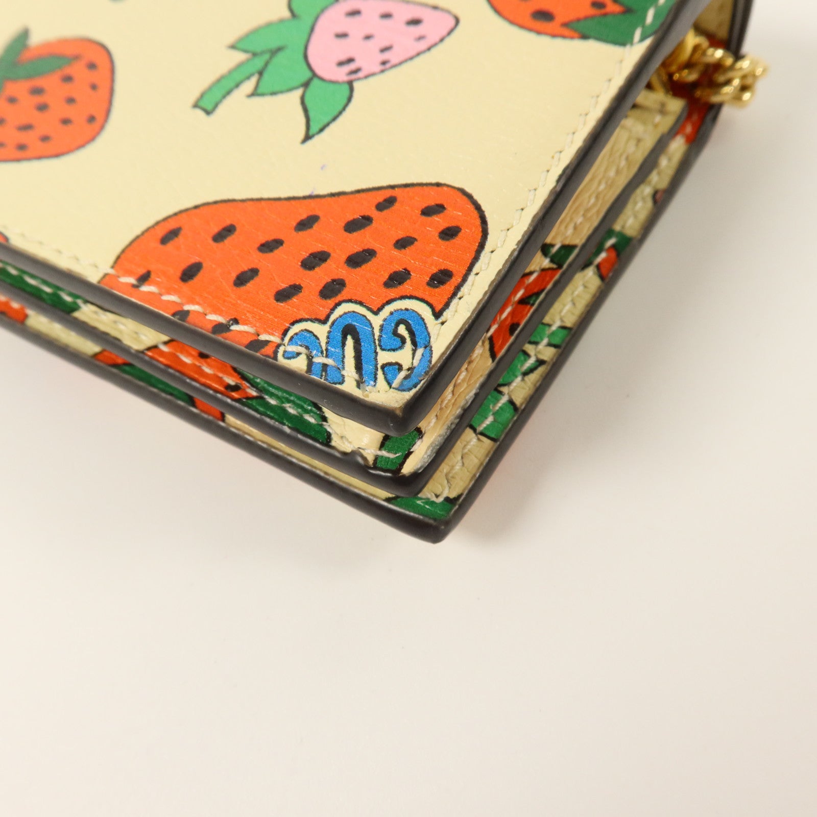 GUCCI 牛皮皮革Zumi Card Case Wallet金扣卡片套