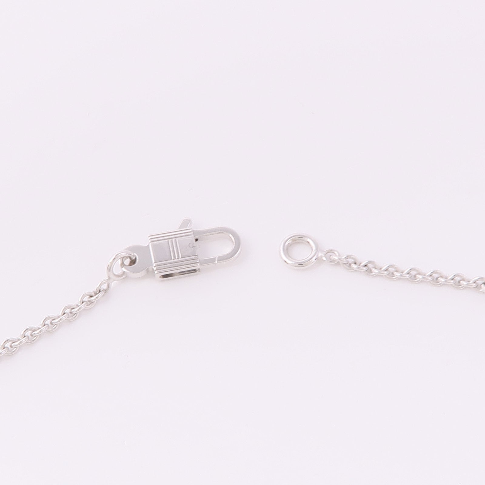 HERMES 18K白金Kelly Cadenas鑽石項鍊