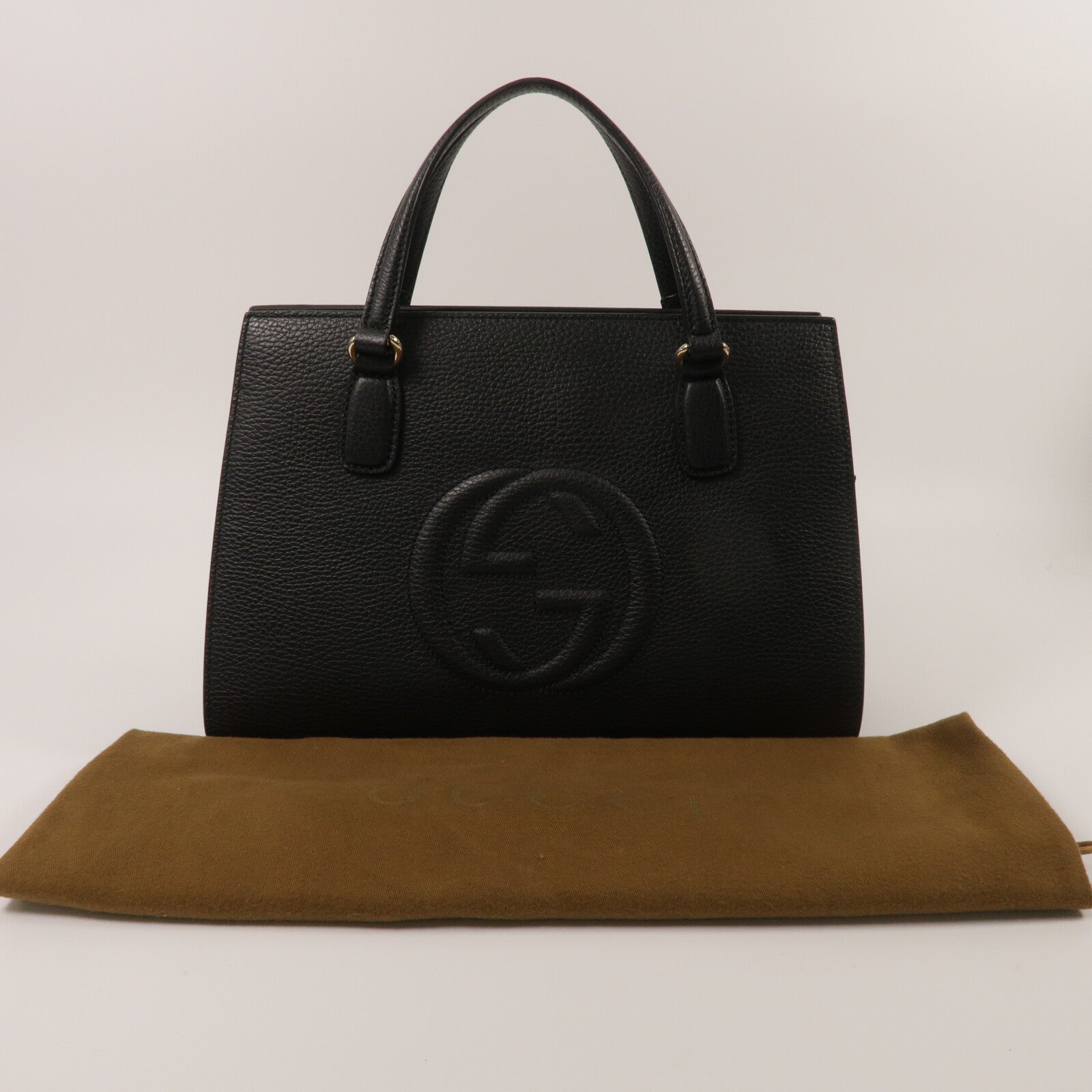 GUCCI 牛皮皮革Interlocking手挽袋