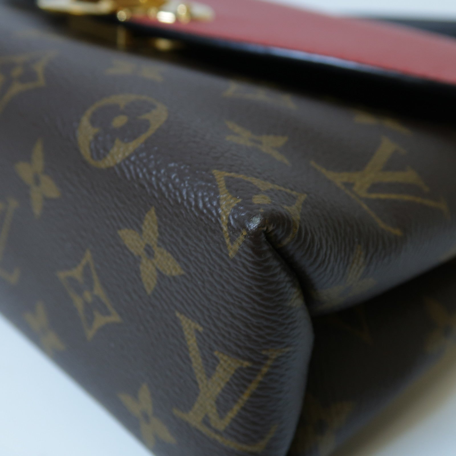 LOUIS VUITTON 【激減優惠】Monogram Saint Placide Chain Shoulder Bag金扣鏈帶肩背袋啡色/紅色