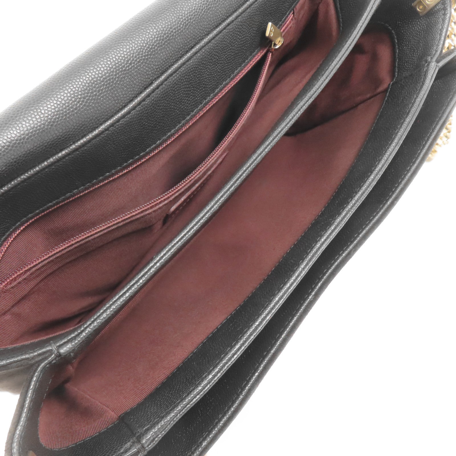 CHANEL 牛皮皮革Chain Shoulder金扣肩背袋