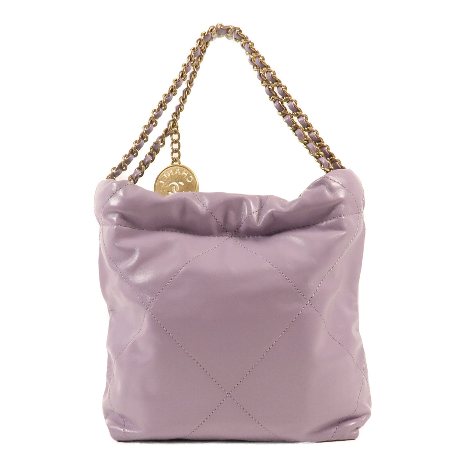 CHANEL 牛皮皮革Chanel 22 Mini鏈帶肩背袋