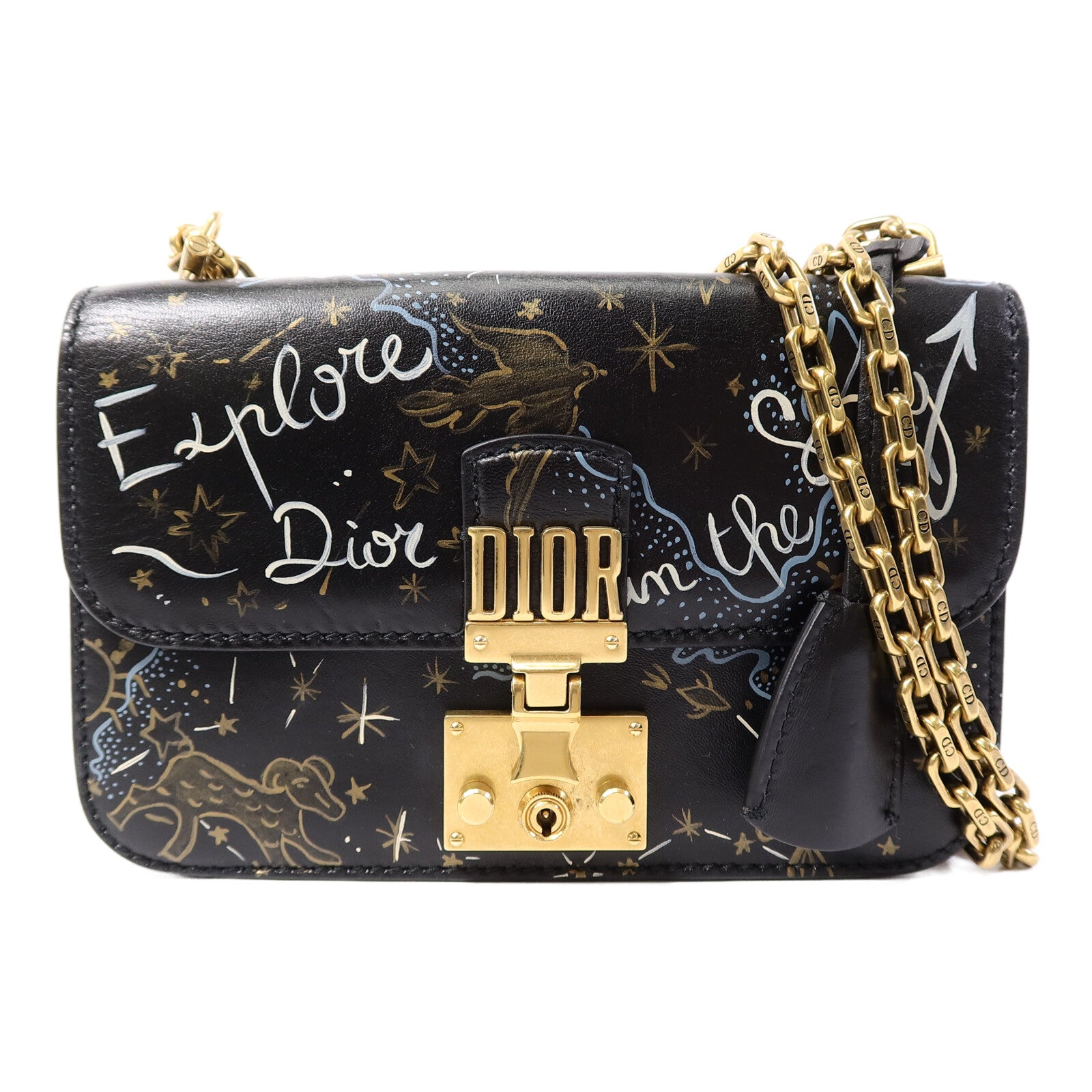 Dior 牛皮皮革Explore In The Sky Dior Addict鏈帶肩背袋