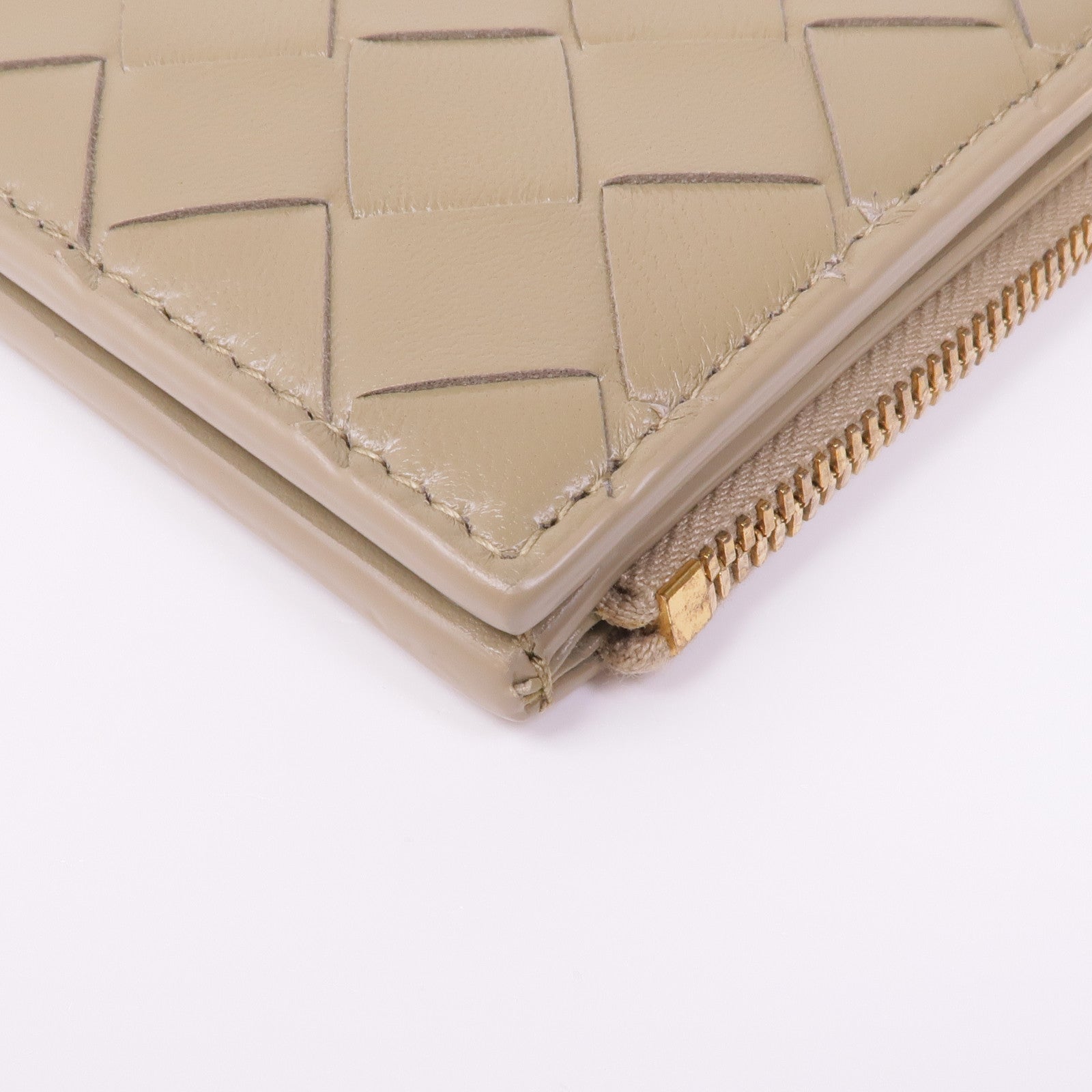 BOTTEGA VENETA 織紋皮革Bi-Fold Wallet金扣錢包