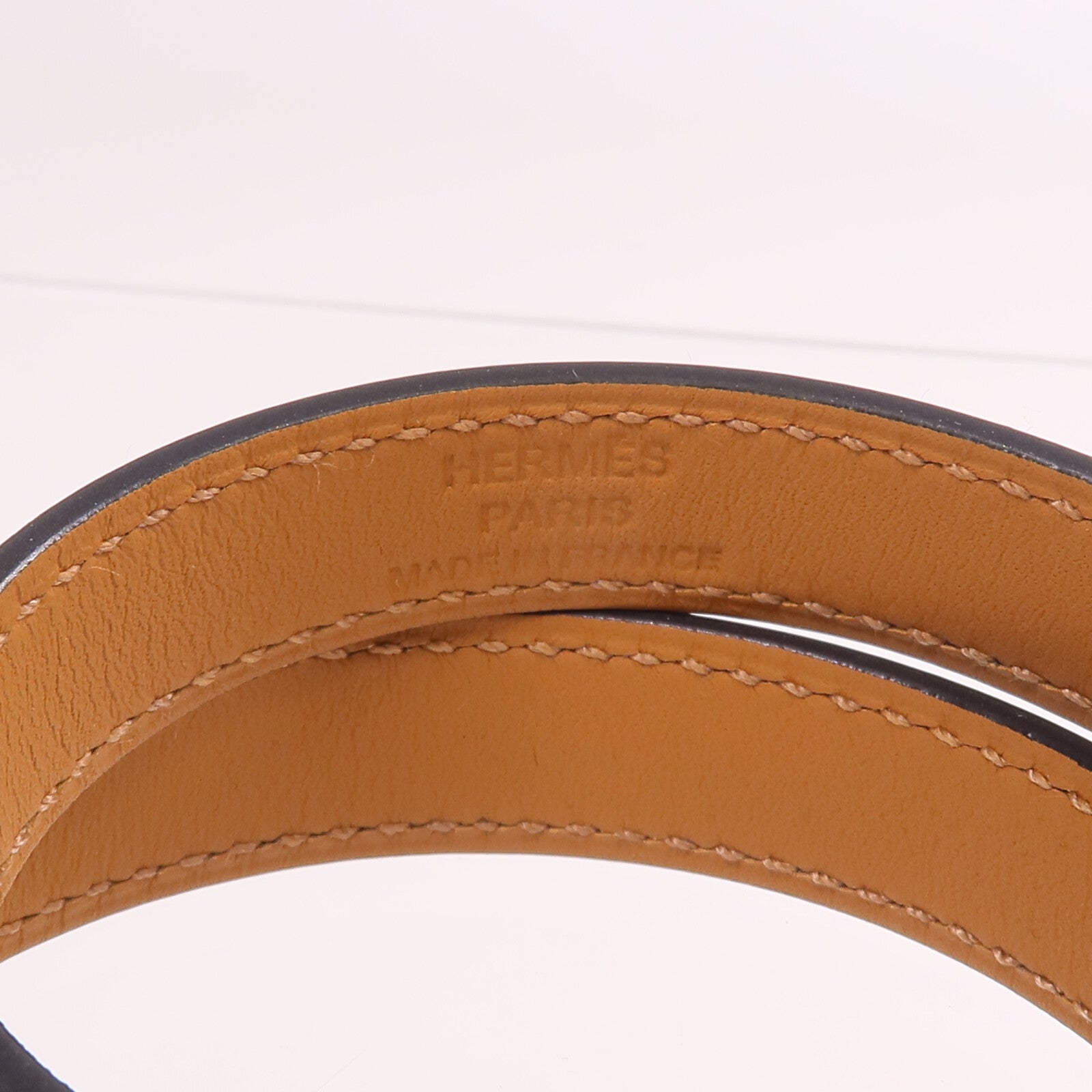 HERMES 【激減優惠】Swift皮革Kelly Double Tour Bracelet金扣手帶