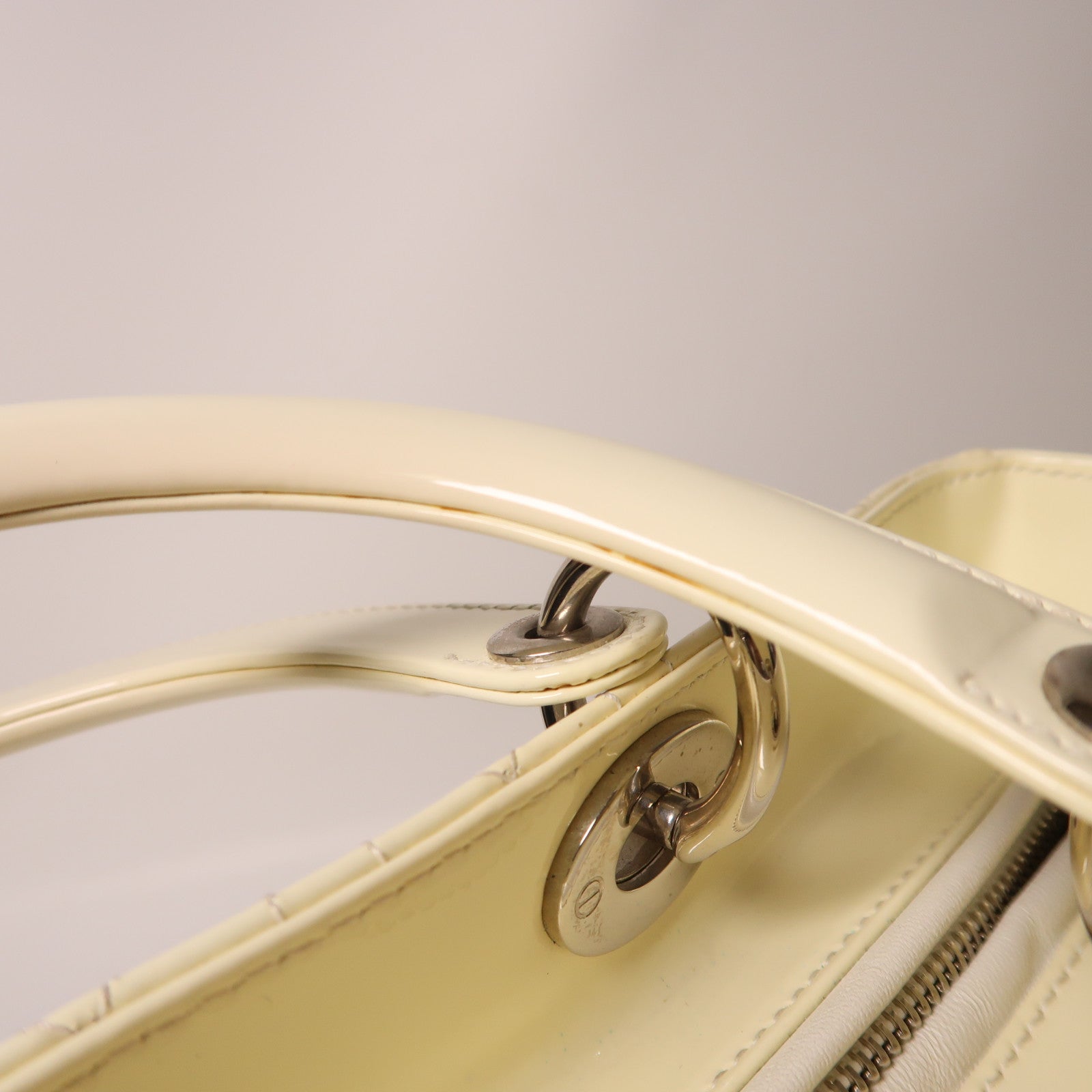 Dior 漆皮皮革Lady Dior Shoulder手挽肩背兩用袋