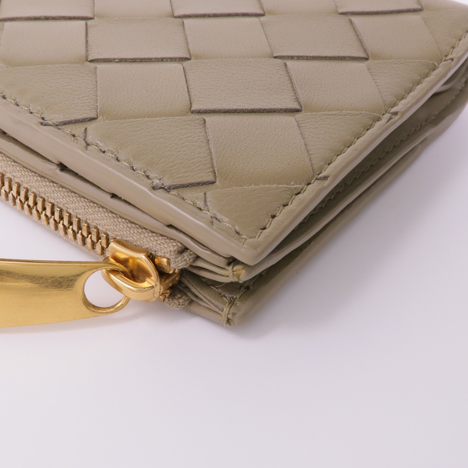 BOTTEGA VENETA 織紋皮革Bi-Fold Wallet金扣錢包