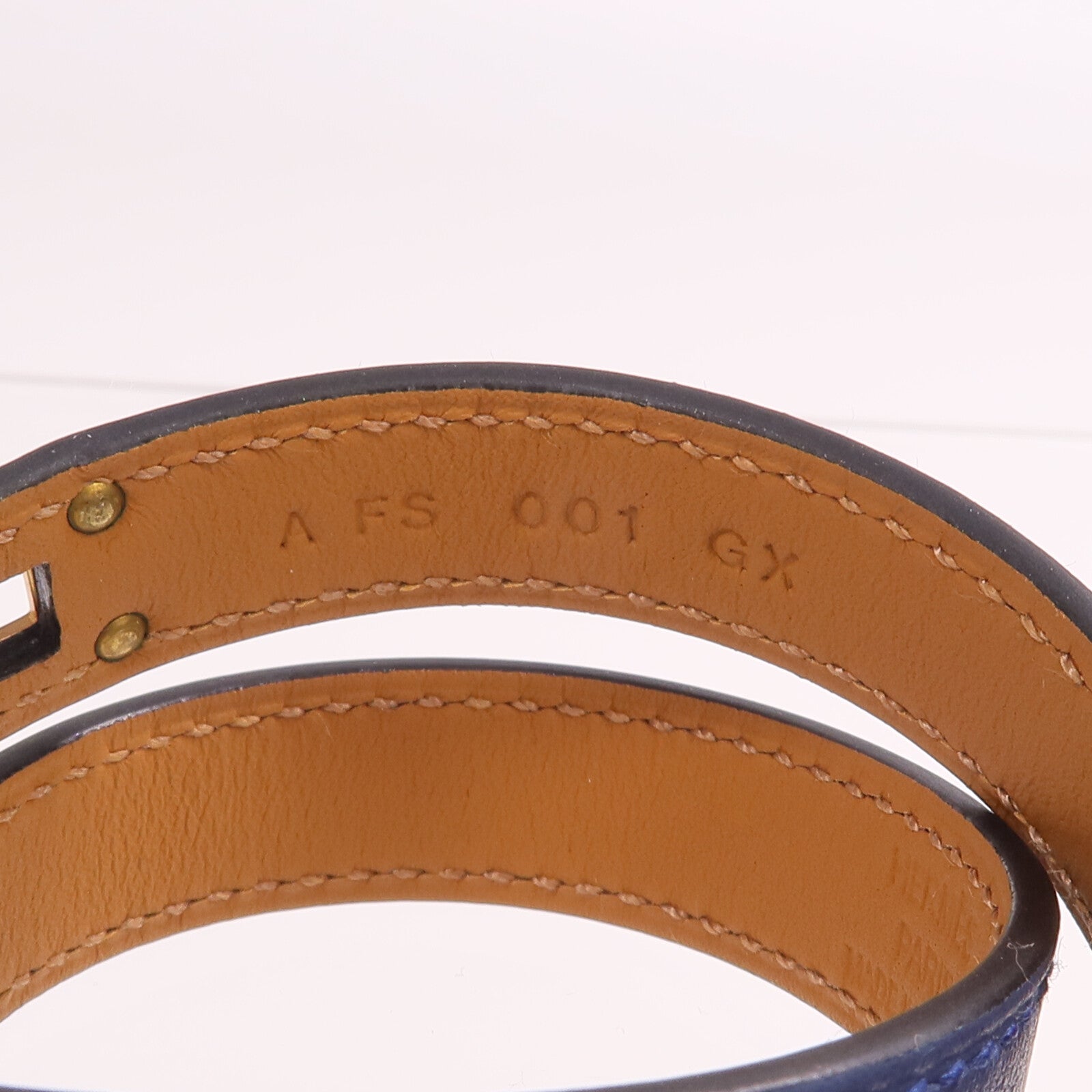 HERMES 【激減優惠】Swift皮革Kelly Double Tour Bracelet金扣手帶