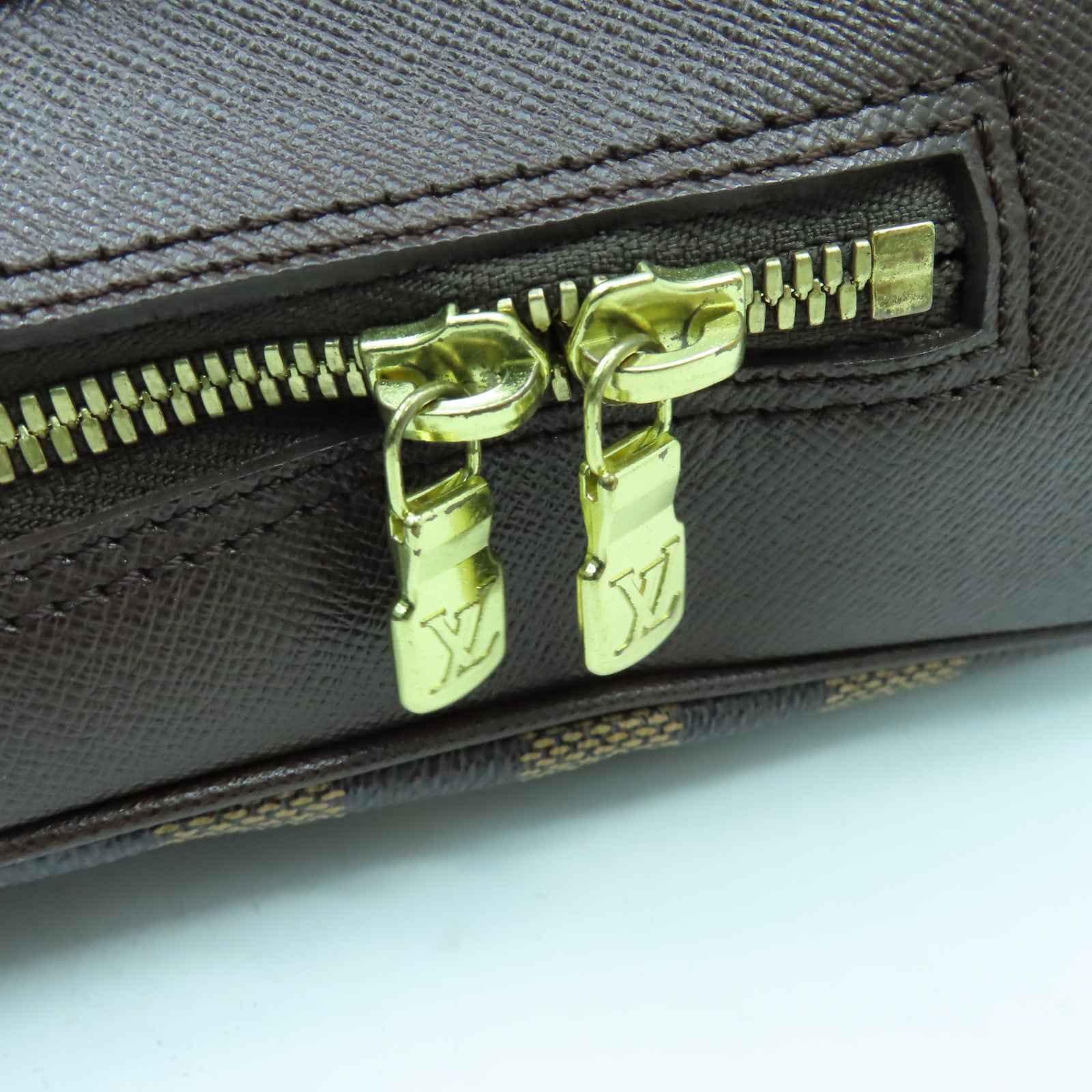 LOUIS VUITTON 【激減優惠】Damier Brera金扣手挽袋啡色