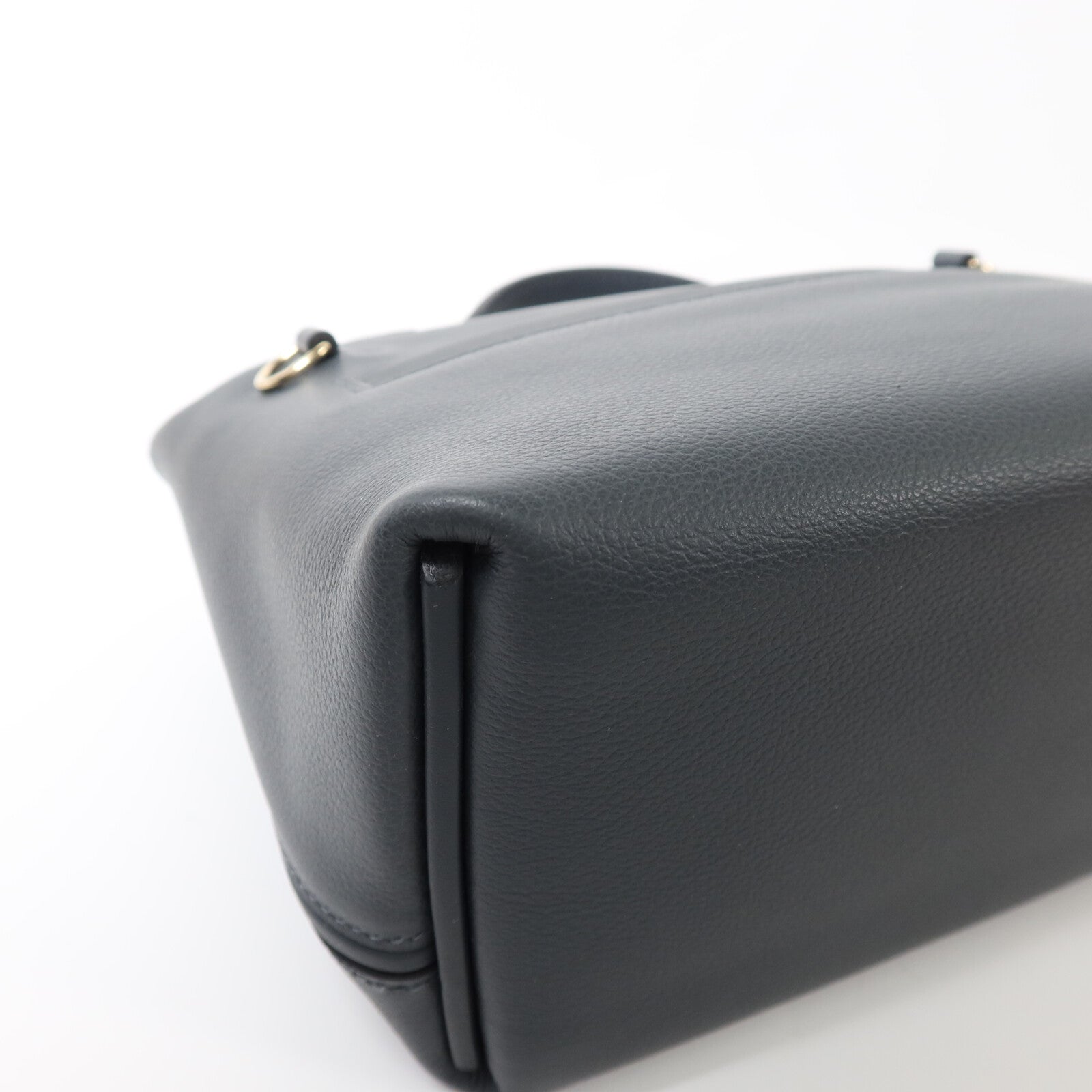 HERMES Swift皮革24/24 Mini金手扣手挽肩背兩用袋Gris Misty