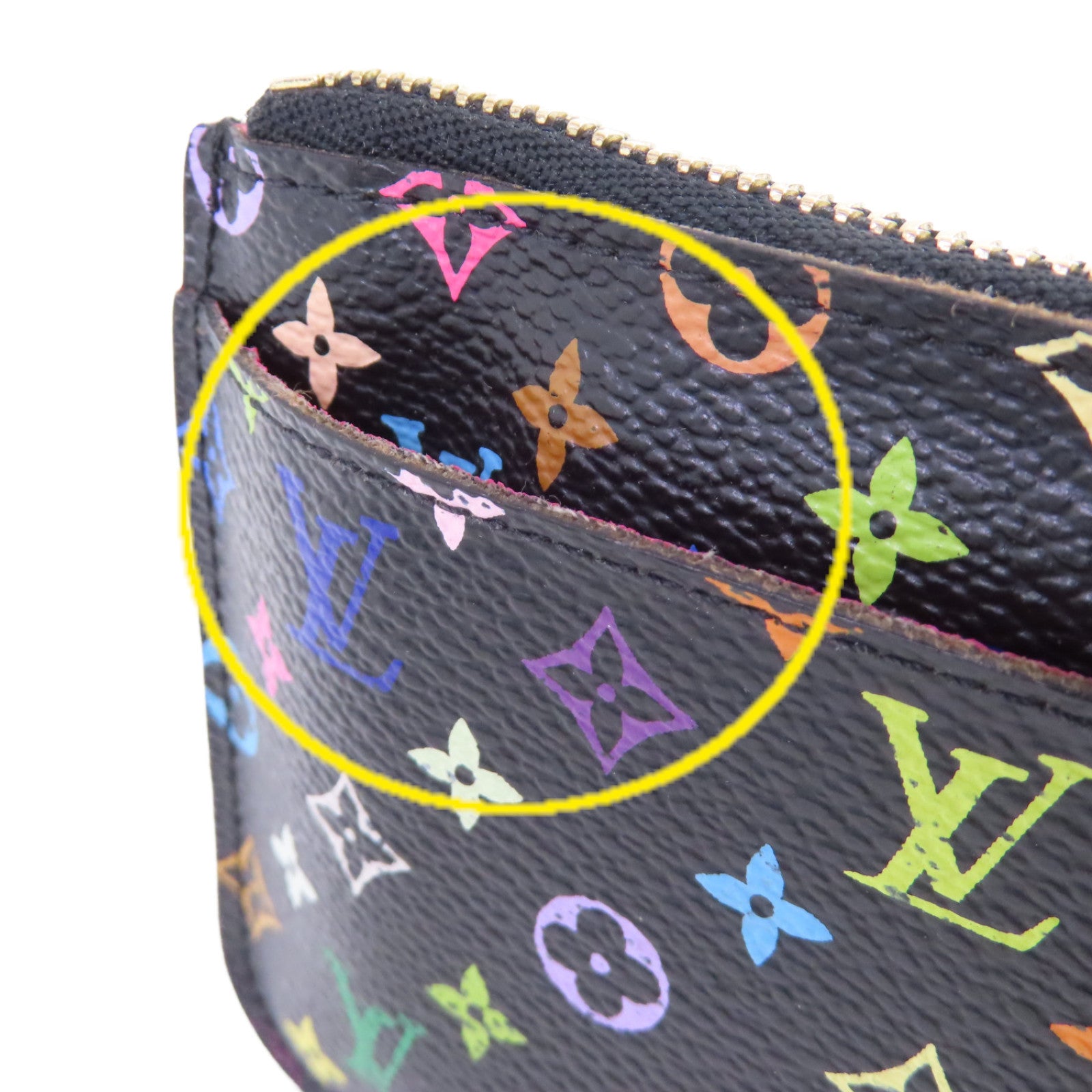 LOUIS VUITTON Monogram Multicolore Pochette Cles NM Card Case金扣卡套