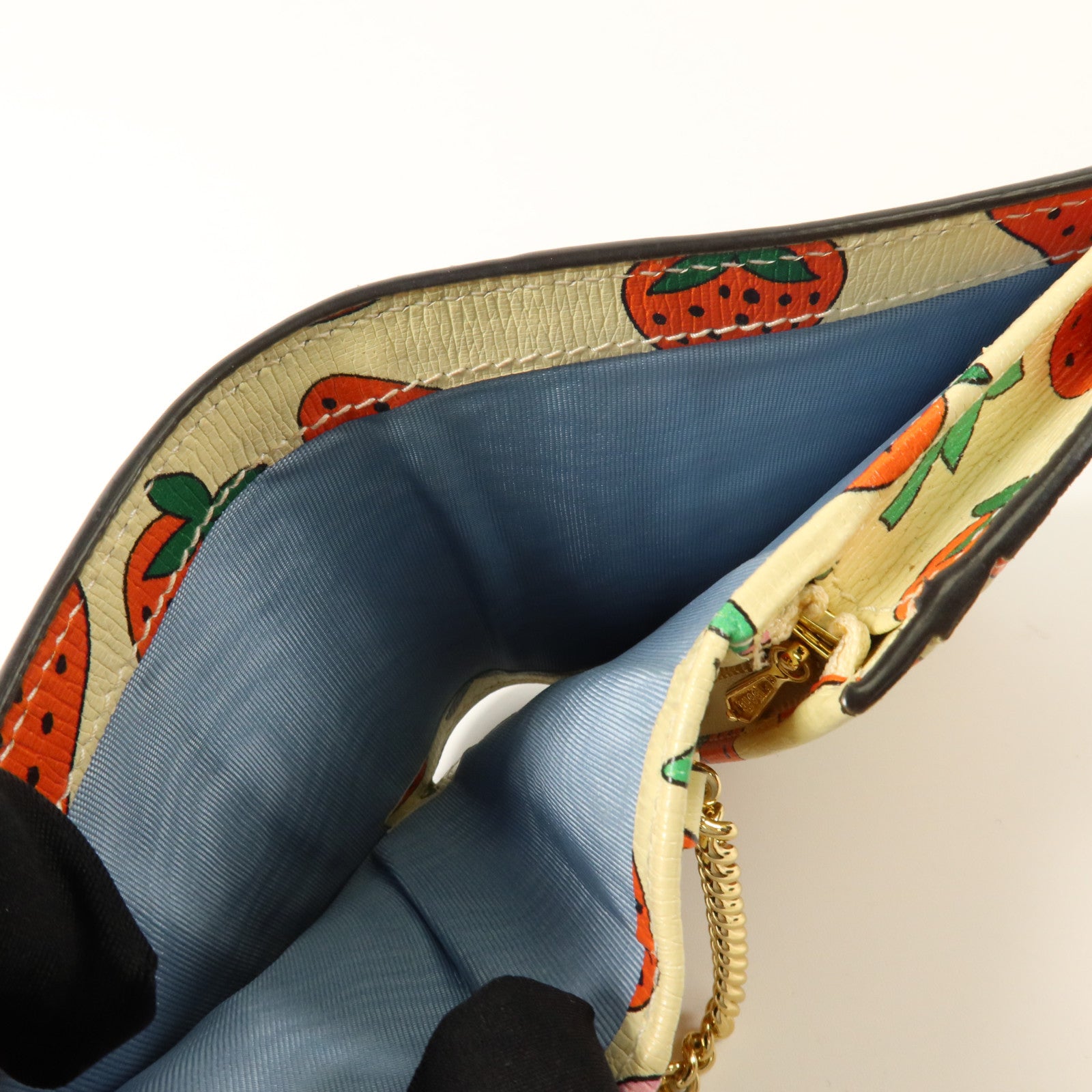 GUCCI 牛皮皮革Zumi Card Case Wallet金扣卡片套
