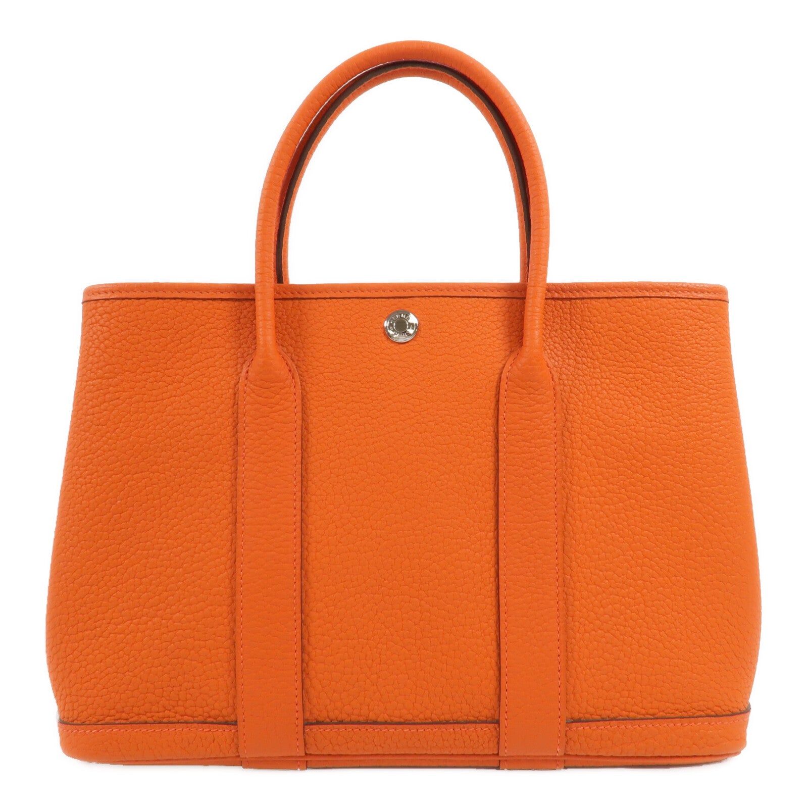 HERMES Negonda皮革Garden Party TPM手挽袋Orange H