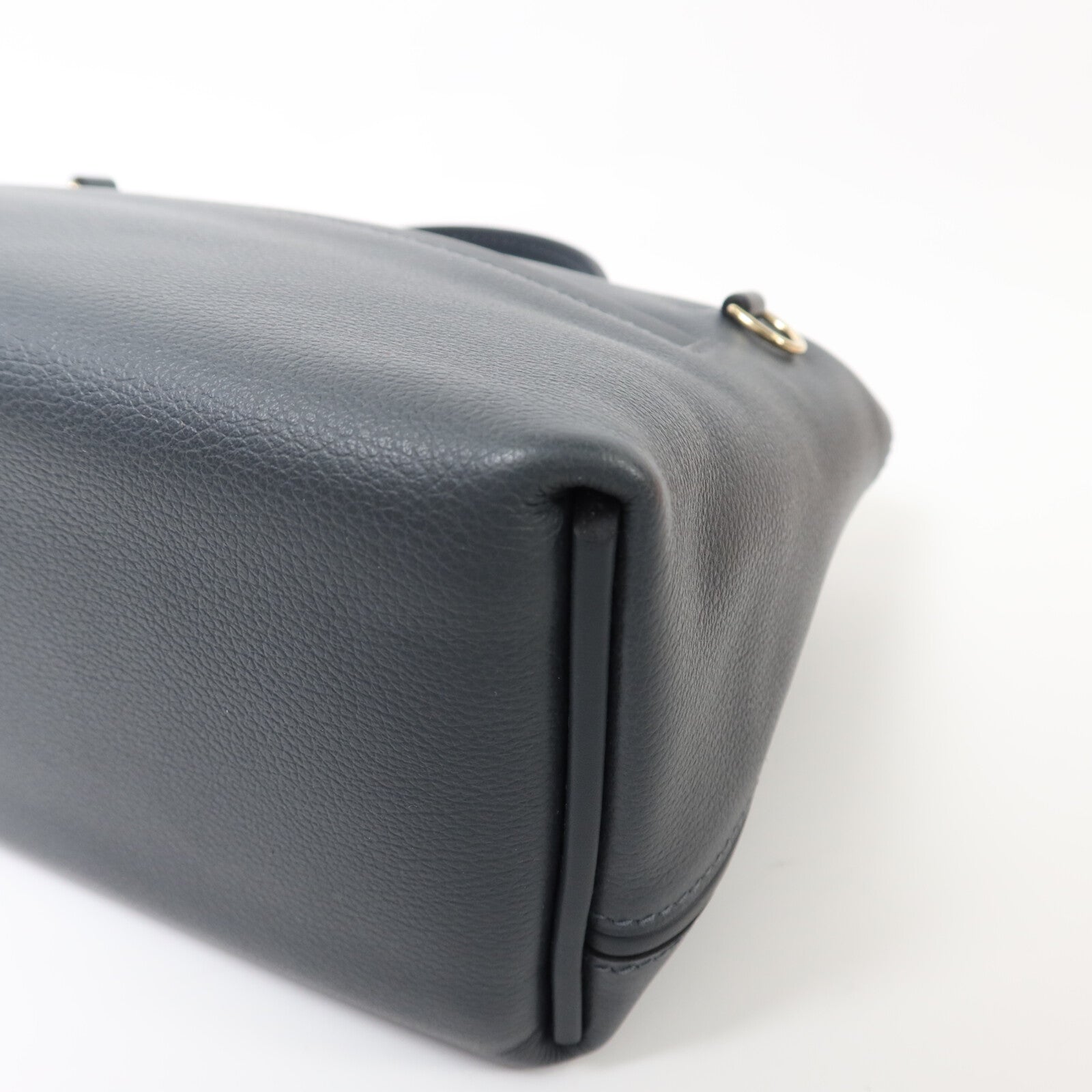 HERMES Swift皮革24/24 Mini金手扣手挽肩背兩用袋Gris Misty