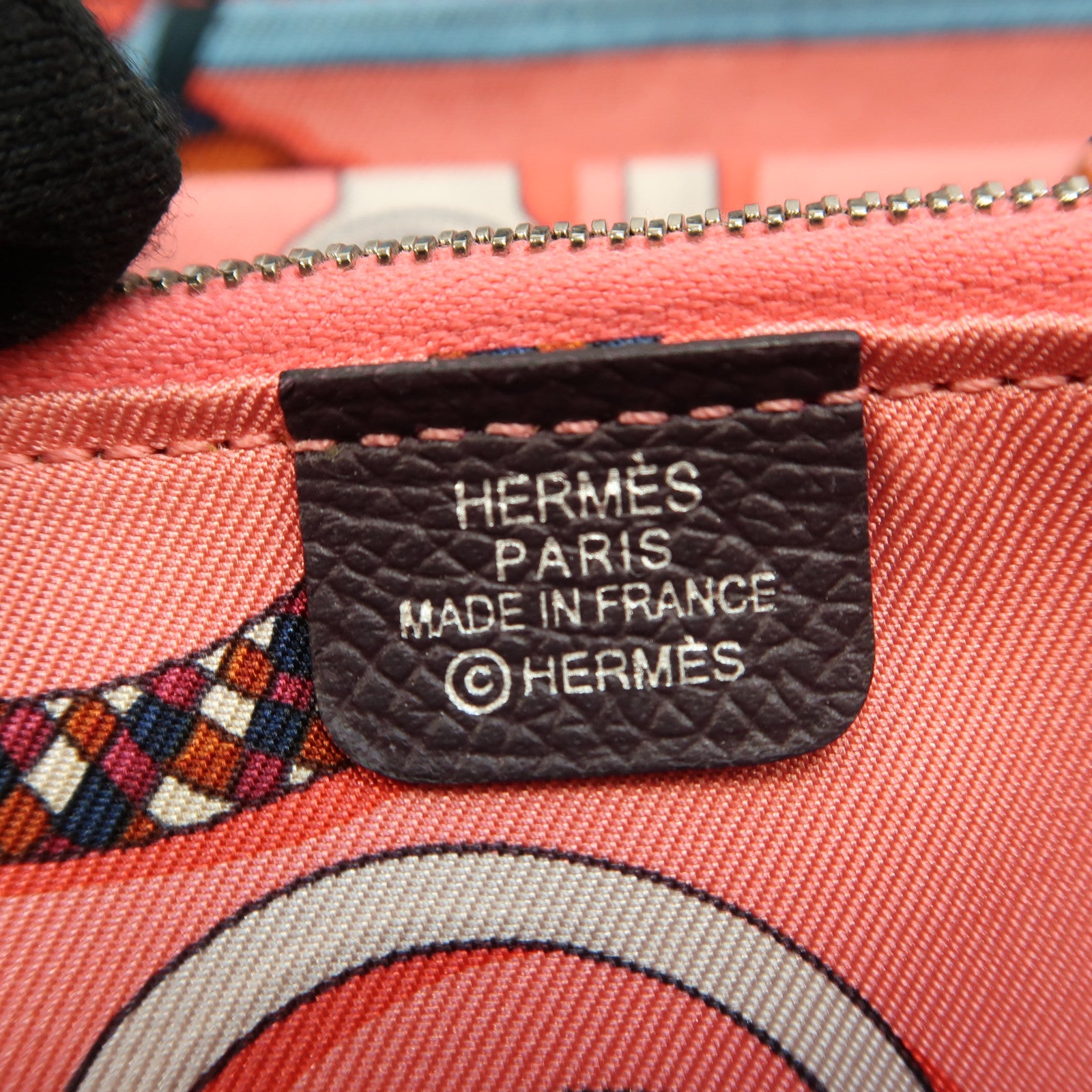 HERMES Epsom皮革Silk-In Compact Zipper Wallet銀扣錢包Cassis/暗紫色