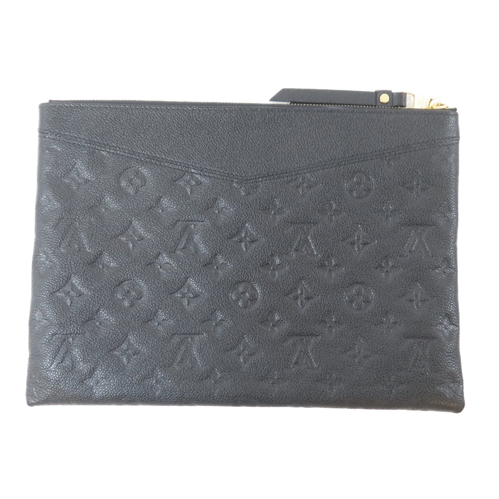 LOUIS VUITTON Monogram Empreinte Daily Pouch金扣手拿包黑色