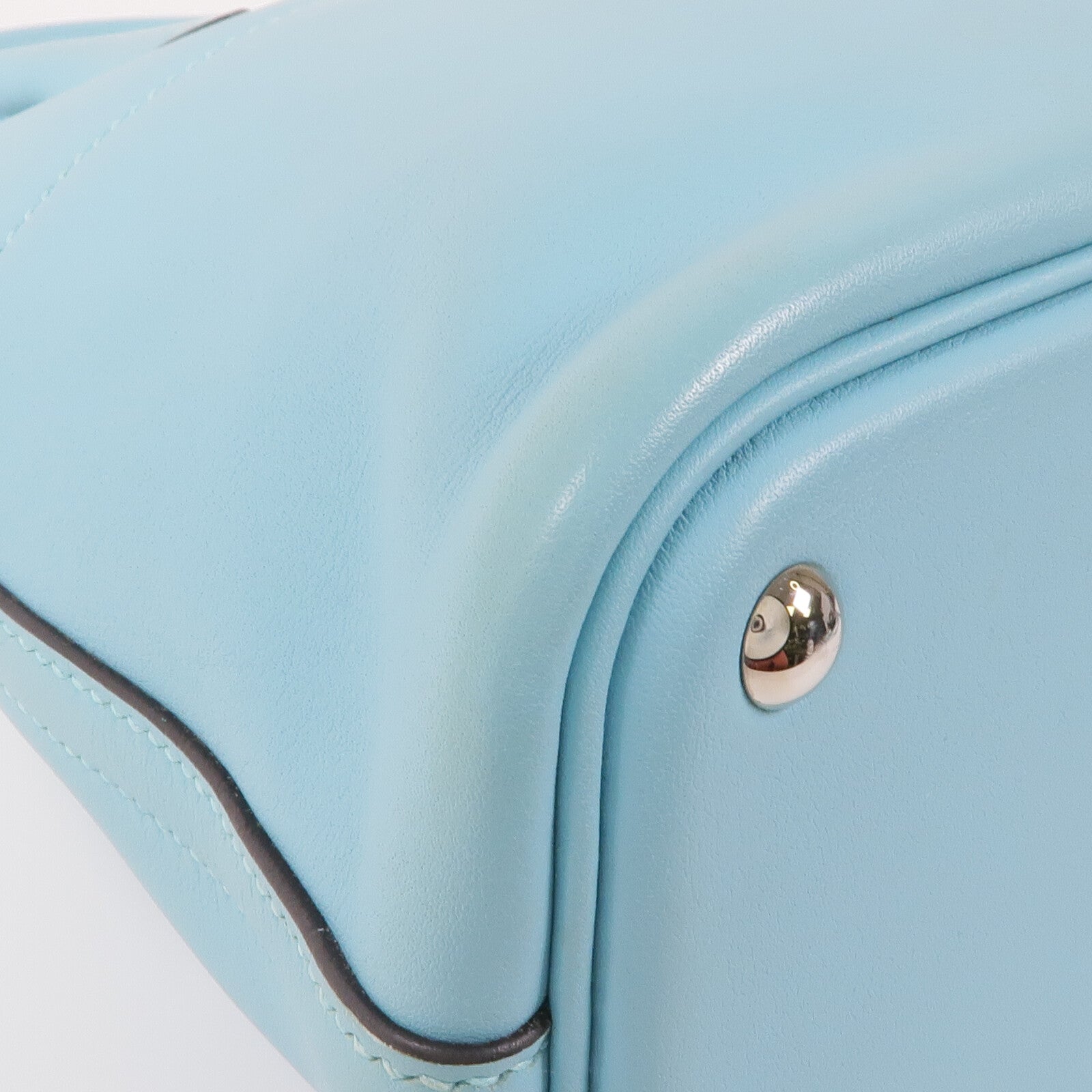 HERMES Swift皮革Bolide 27銀扣手挽肩背兩用袋Bleu Atoll