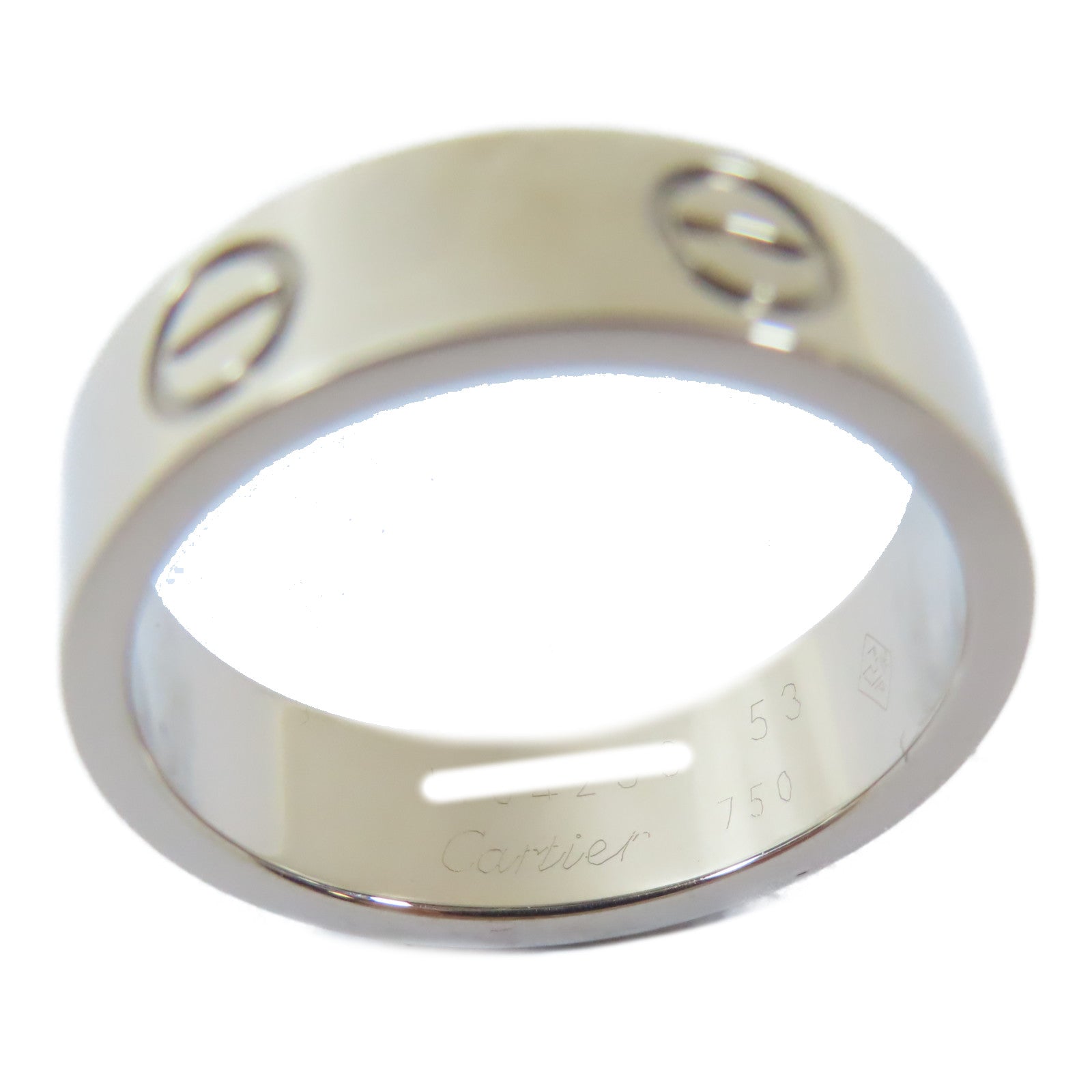 CARTIER 18K白金Love Ring戒指Cartier#53/US#6.25