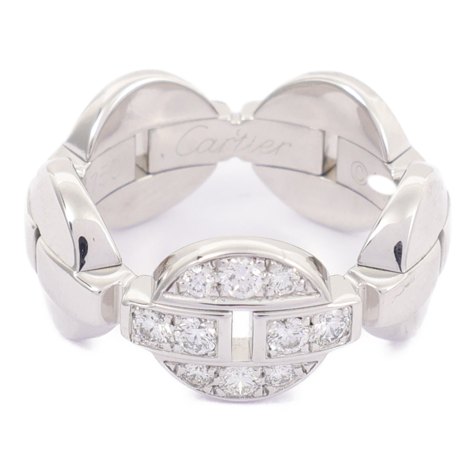 CARTIER 【激減優惠】18K白金Imaria Ring鑽石戒指Cartier#50/US#5.5
