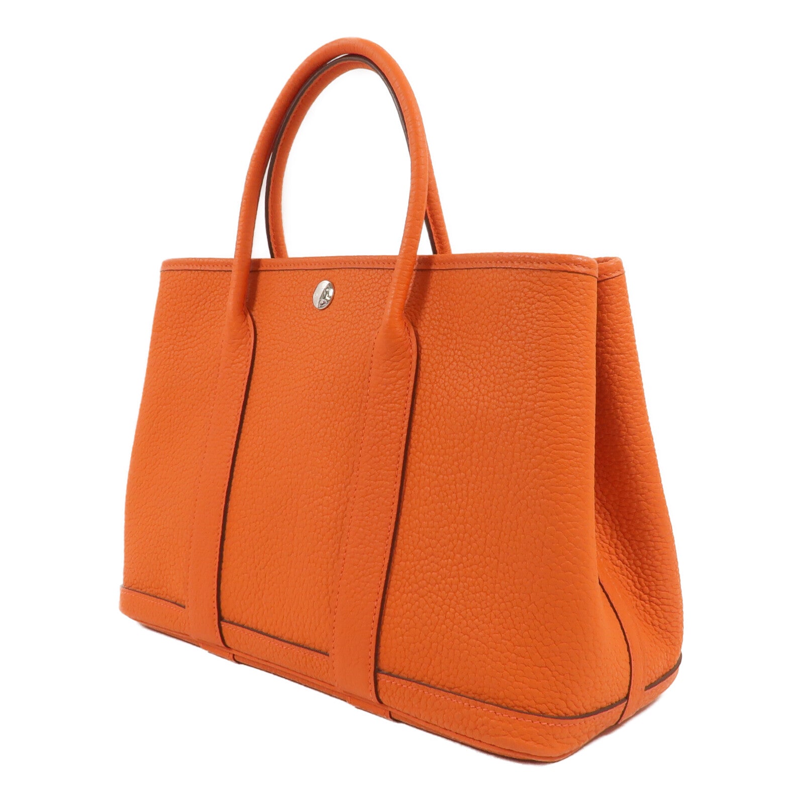 HERMES Negonda皮革Garden Party TPM手挽袋Orange H