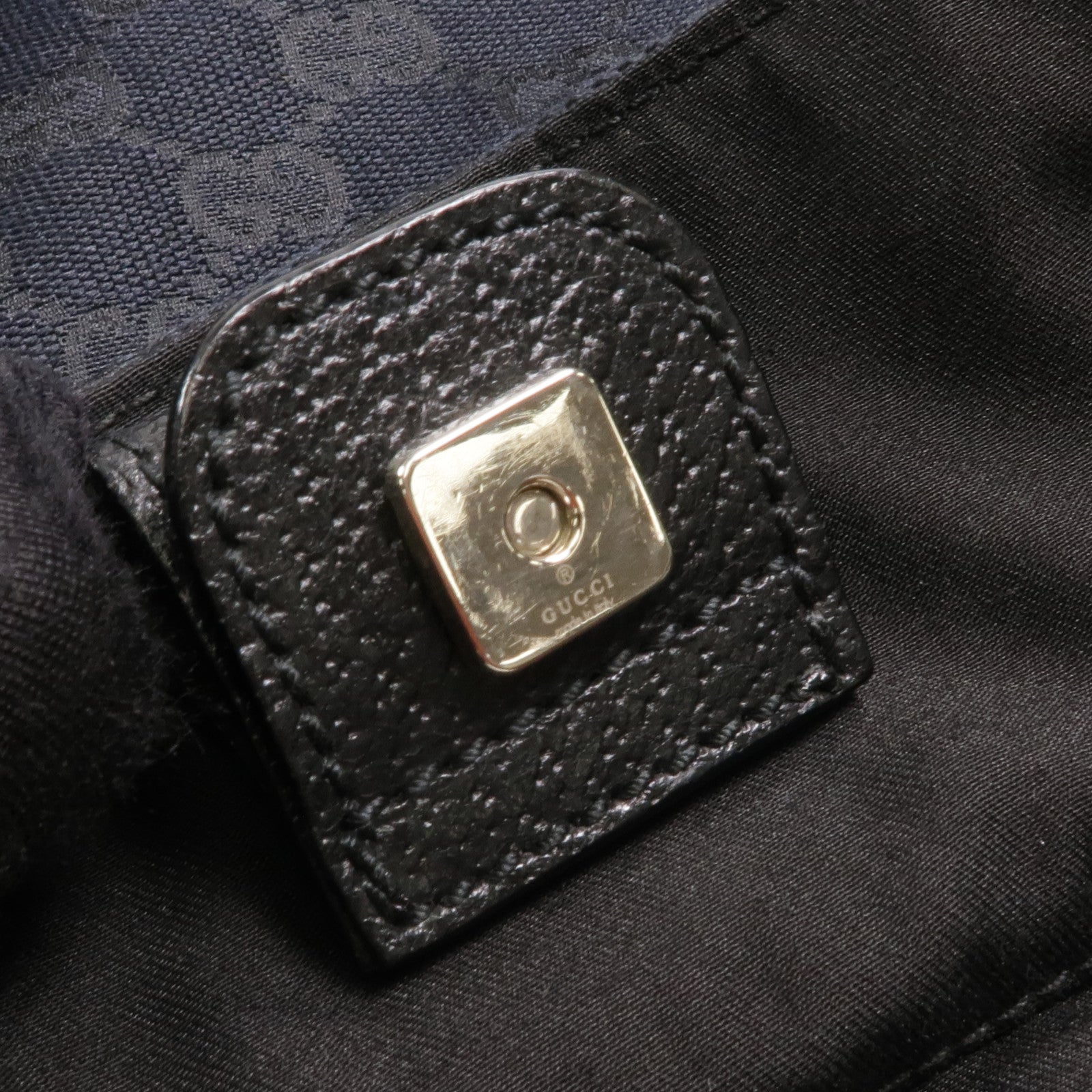 GUCCI 帆布Tote Bag銀扣手挽袋