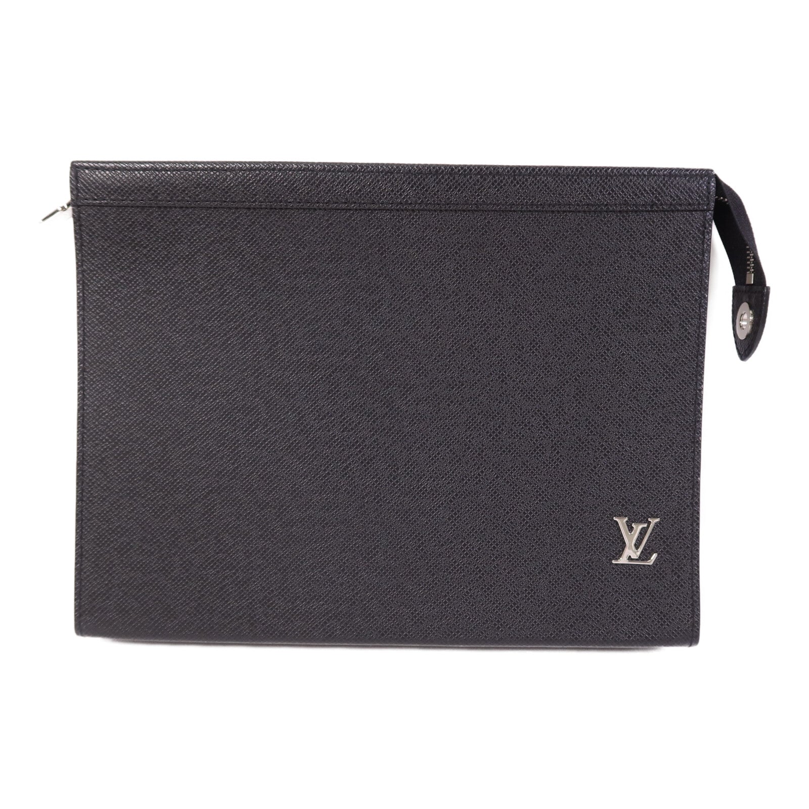 LOUIS VUITTON Taiga Pochette Voyage銀扣手拿包