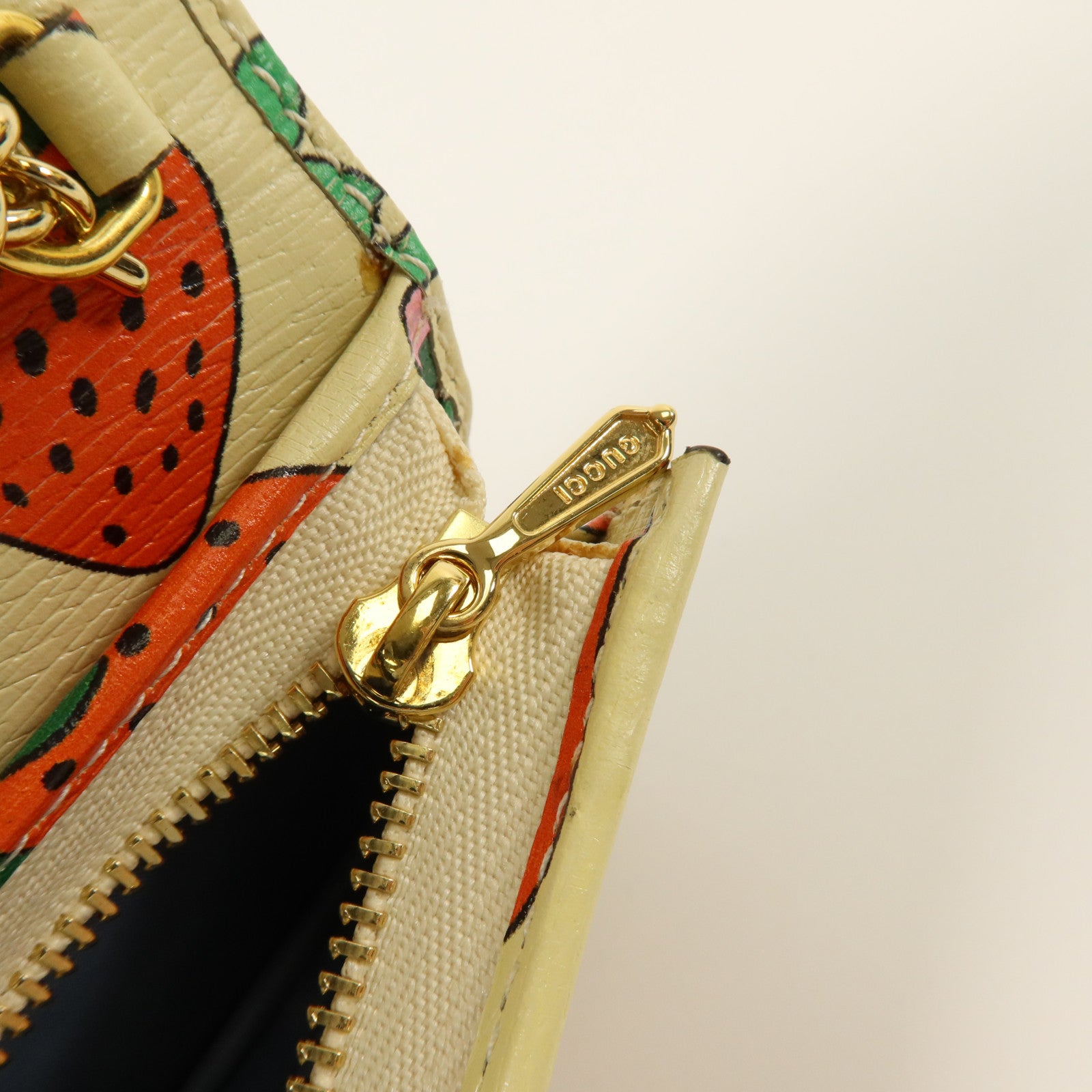 GUCCI 牛皮皮革Zumi Card Case Wallet金扣卡片套