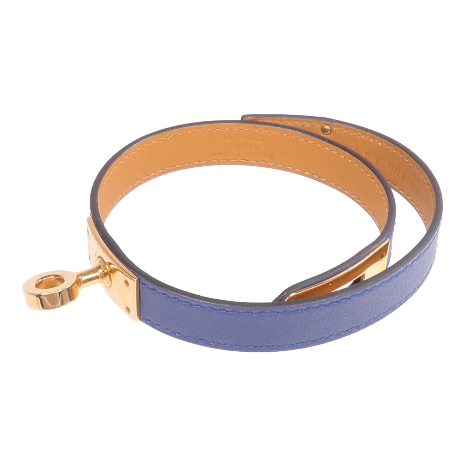 HERMES 【激減優惠】Swift皮革Kelly Double Tour Bracelet金扣手帶