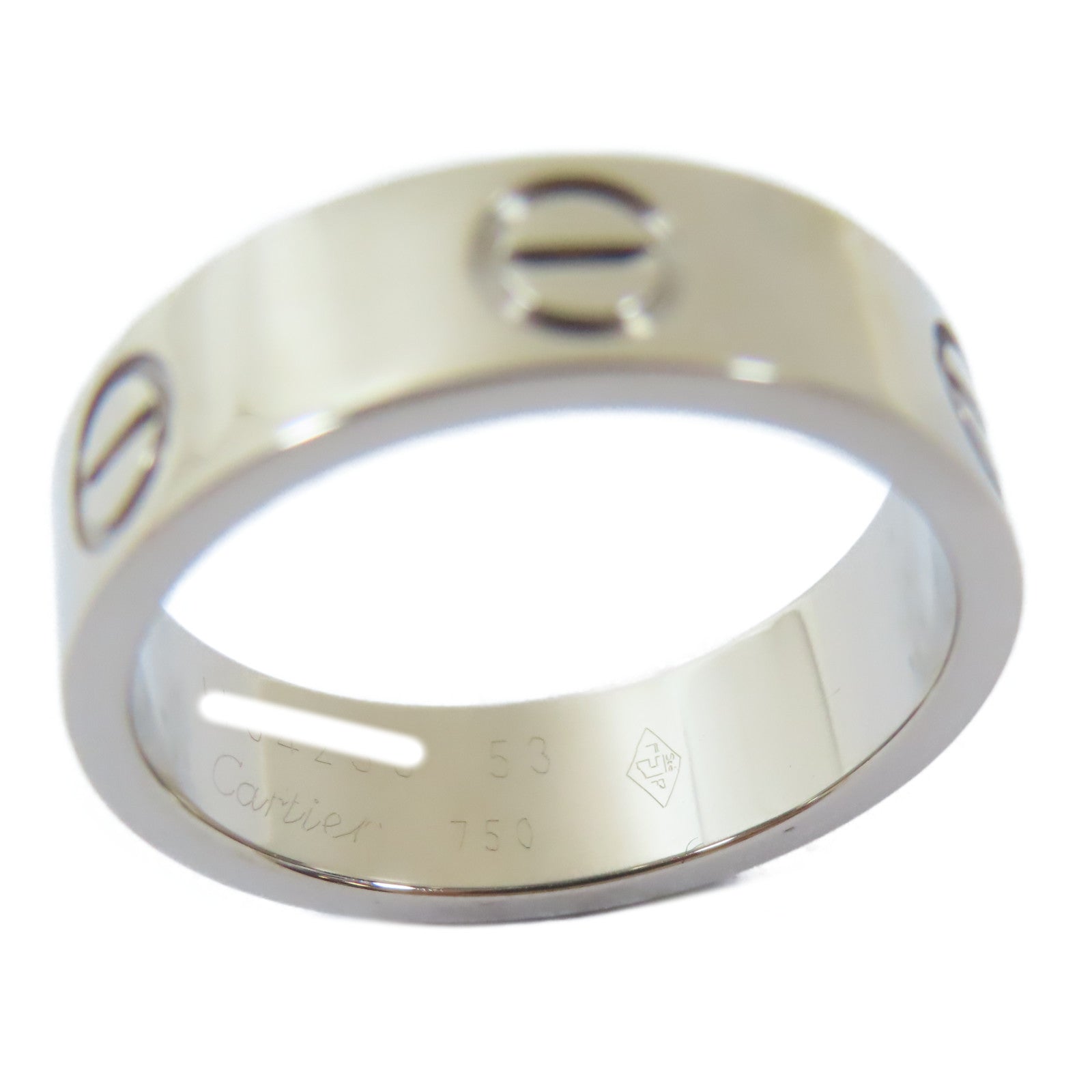 CARTIER 18K白金Love Ring戒指Cartier#53/US#6.25
